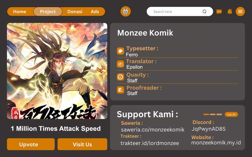 1 Million Times Attack Speed Chapter 80 Bahasa Indonesia