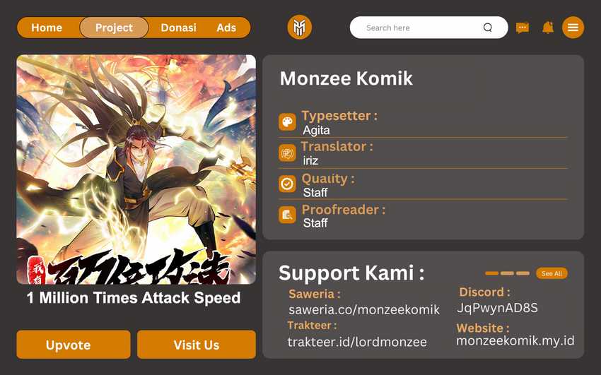 1 Million Times Attack Speed Chapter 88 Bahasa Indonesia