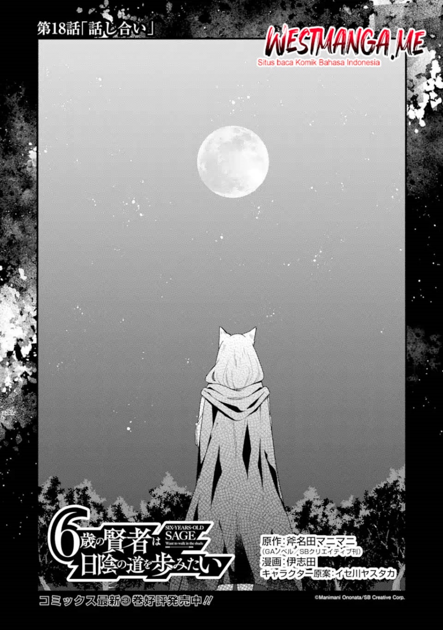 6-sai no Kenja wa Hikage no Michi wo Ayumitai Chapter 18 Bahasa Indonesia