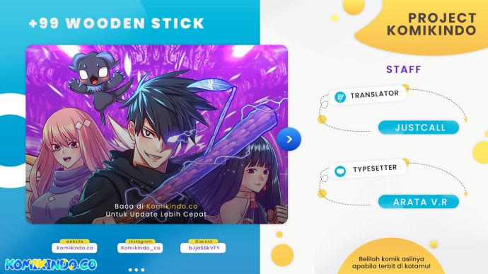 +99 Wooden Stick Chapter 29 Bahasa Indonesia