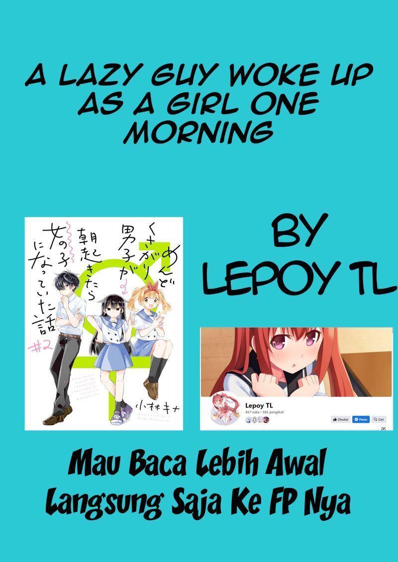 A Lazy Guy Woke Up as a Girl One Morning Chapter 08 Bahasa Indonesia