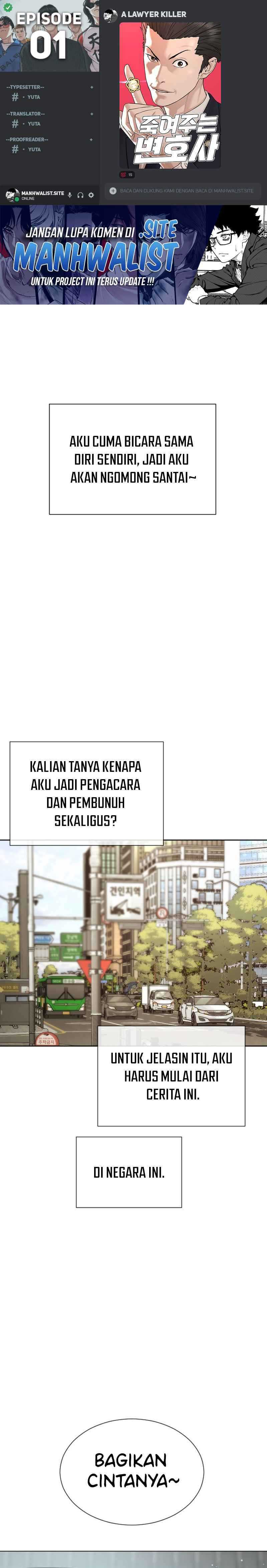 A Lawyer Killler (Killer Lawyer) Chapter 01 Bahasa Indonesia
