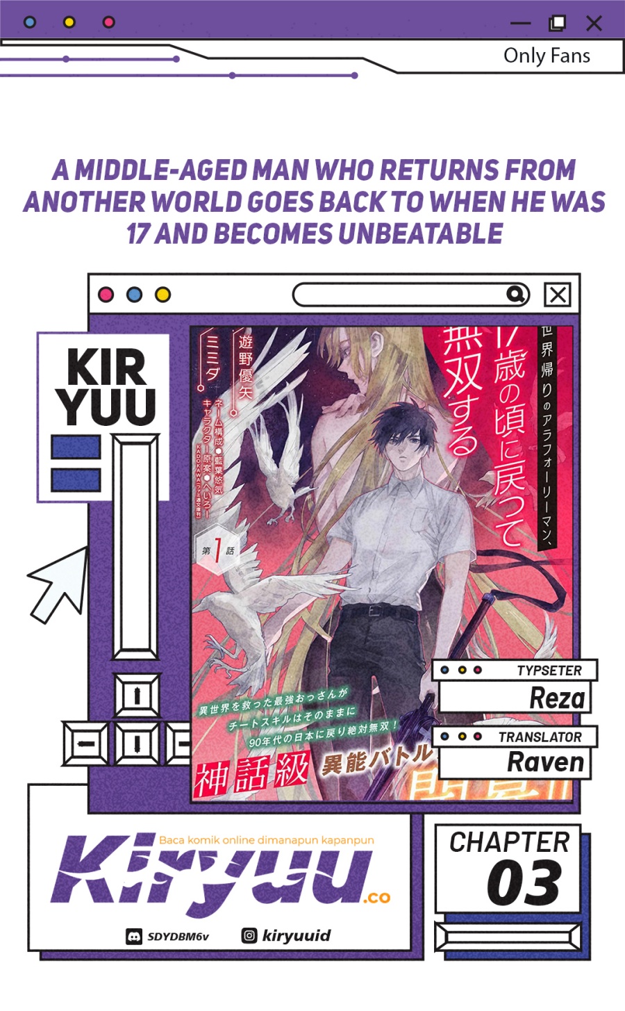 A Middle-Aged Man Who Returns From Another World Goes Back to When He Was 17 and Becomes Unbeatable chapter 3