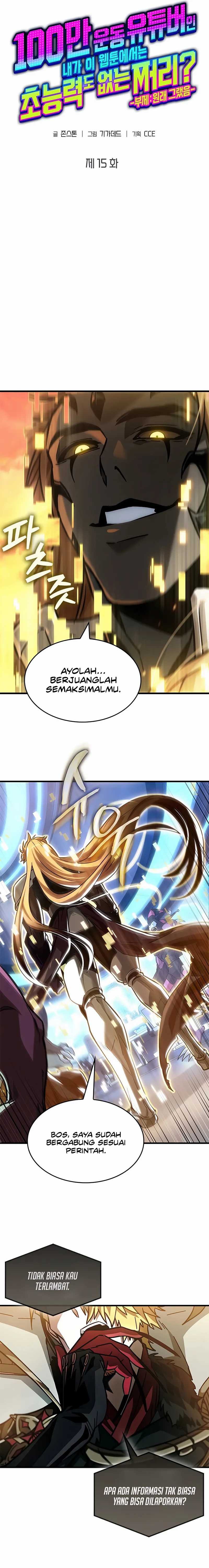 A Million-Sub Gym Influencer Becomes a Webtoon Loser? Chapter 15 Bahasa Indonesia