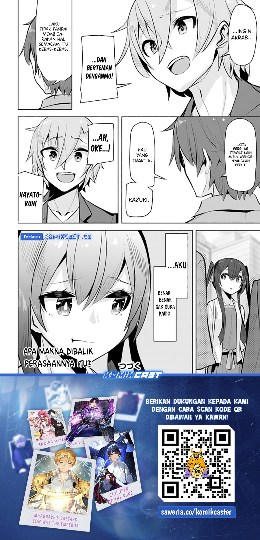 A Neat and Pretty Girl at My New School Is a Childhood Friend Who I Used To Play With Thinking She Was a Boy Chapter 20 Bahasa Indonesia