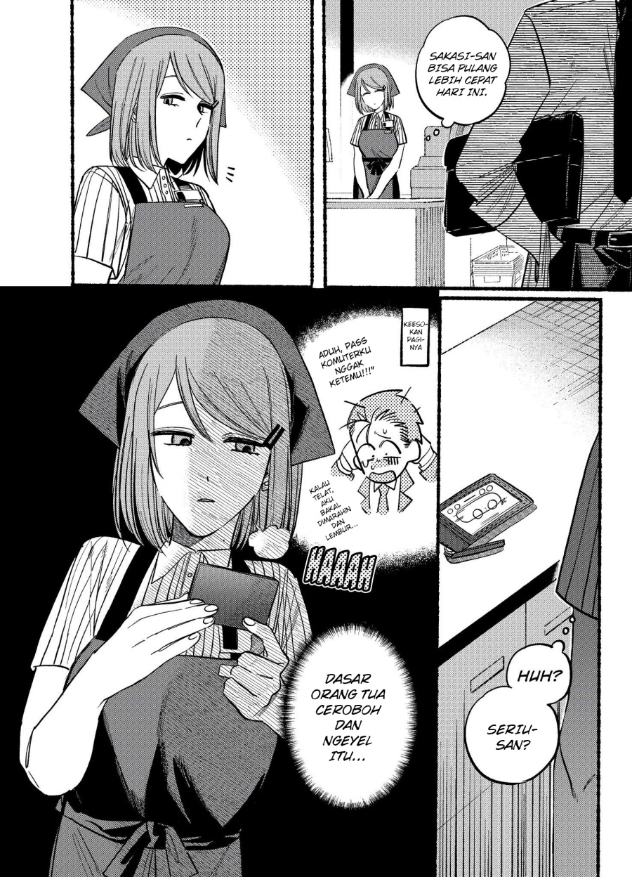 A Story About Smoking at the Back of the Supermarket (Super no Ura de Yani Suu Futari) Chapter 19 Bahasa Indonesia