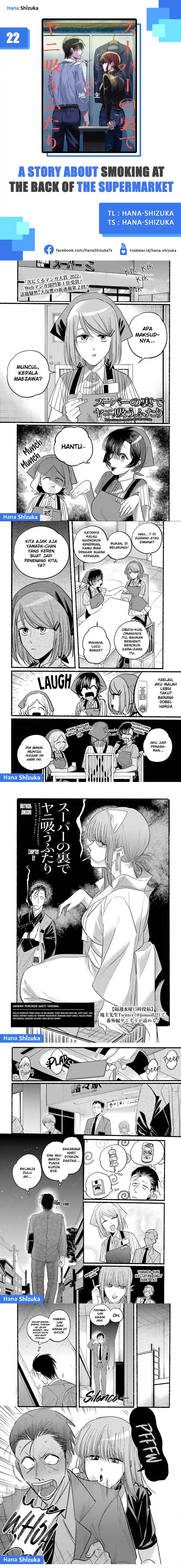 A Story About Smoking at the Back of the Supermarket (Super no Ura de Yani Suu Futari) Chapter 22 Bahasa Indonesia