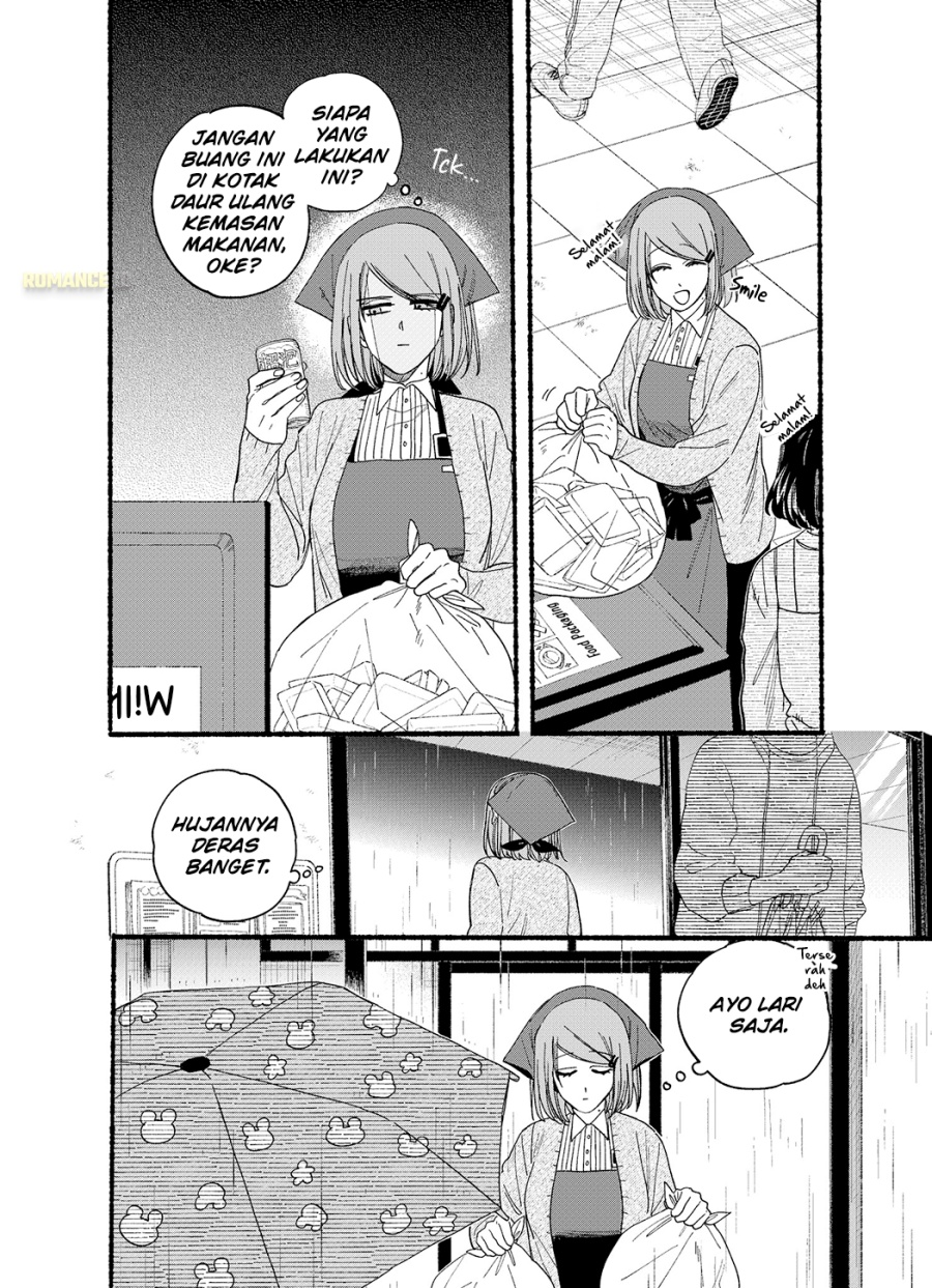 A Story About Smoking at the Back of the Supermarket (Super no Ura de Yani Suu Futari) Chapter 28.5 Bahasa Indonesia