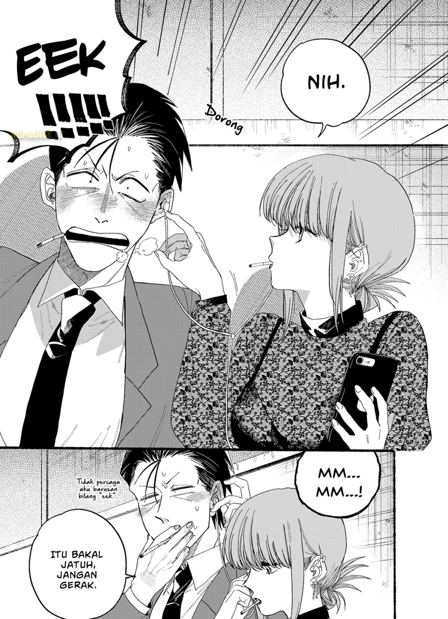 A Story About Smoking at the Back of the Supermarket (Super no Ura de Yani Suu Futari) Chapter 28.6 Bahasa Indonesia