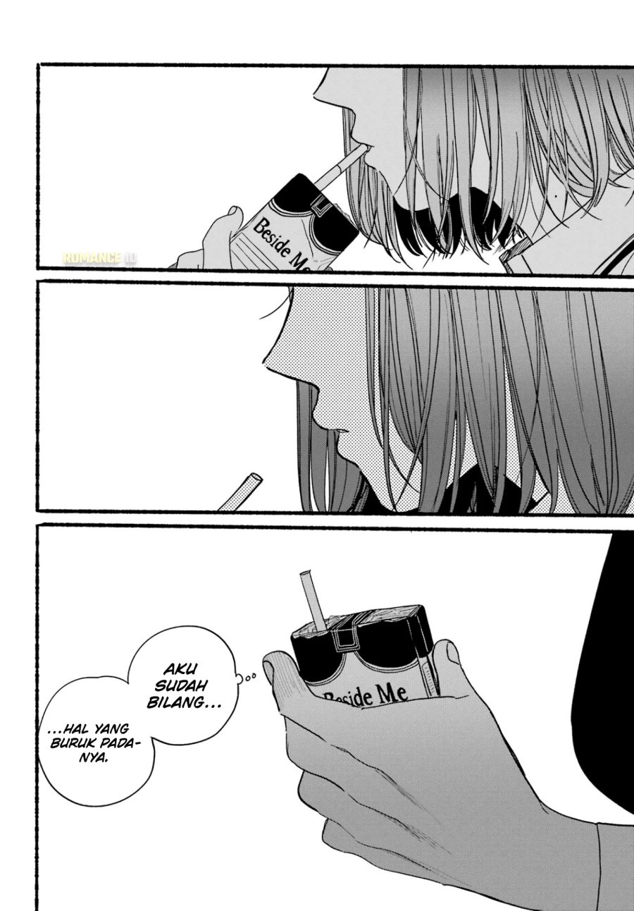 A Story About Smoking at the Back of the Supermarket (Super no Ura de Yani Suu Futari) Chapter 37 Bahasa Indonesia