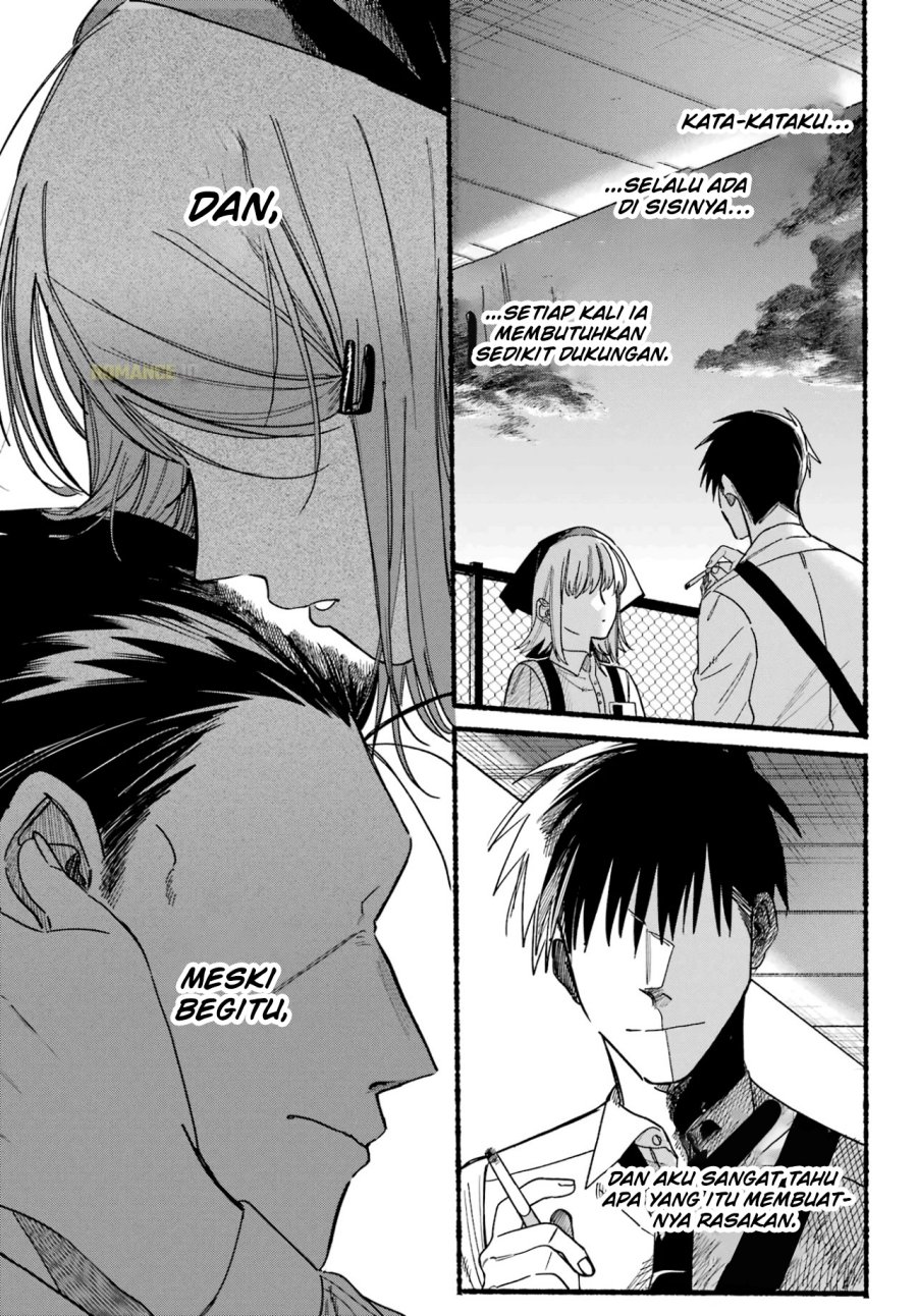 A Story About Smoking at the Back of the Supermarket (Super no Ura de Yani Suu Futari) Chapter 37 Bahasa Indonesia