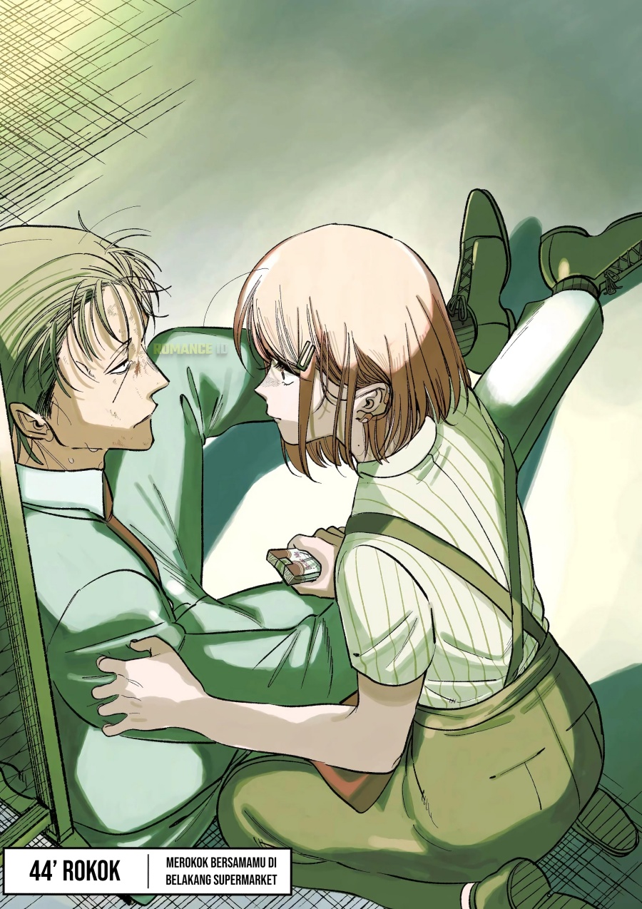 A Story About Smoking at the Back of the Supermarket (Super no Ura de Yani Suu Futari) Chapter 44 Bahasa Indonesia