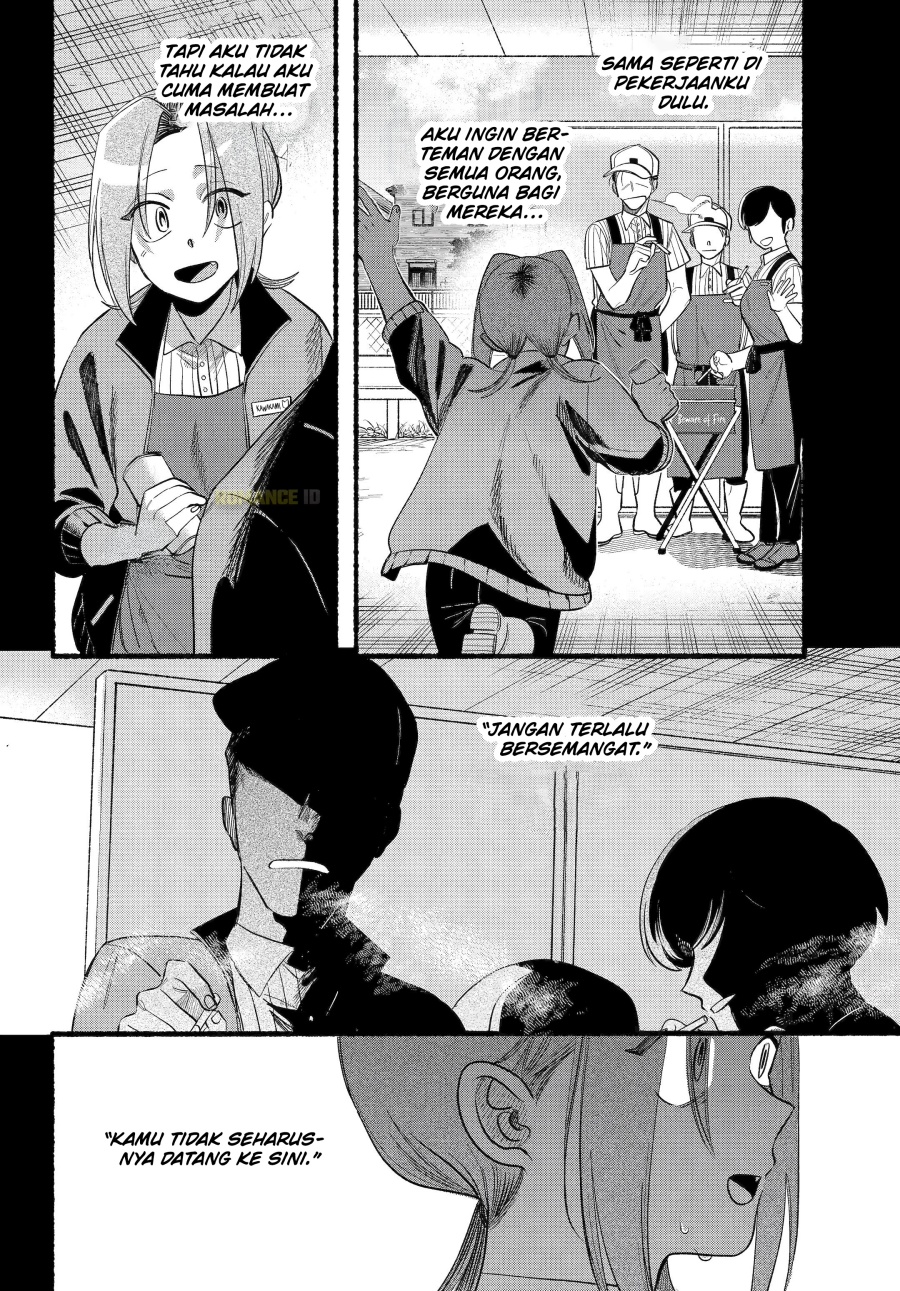 A Story About Smoking at the Back of the Supermarket (Super no Ura de Yani Suu Futari) Chapter 44 Bahasa Indonesia