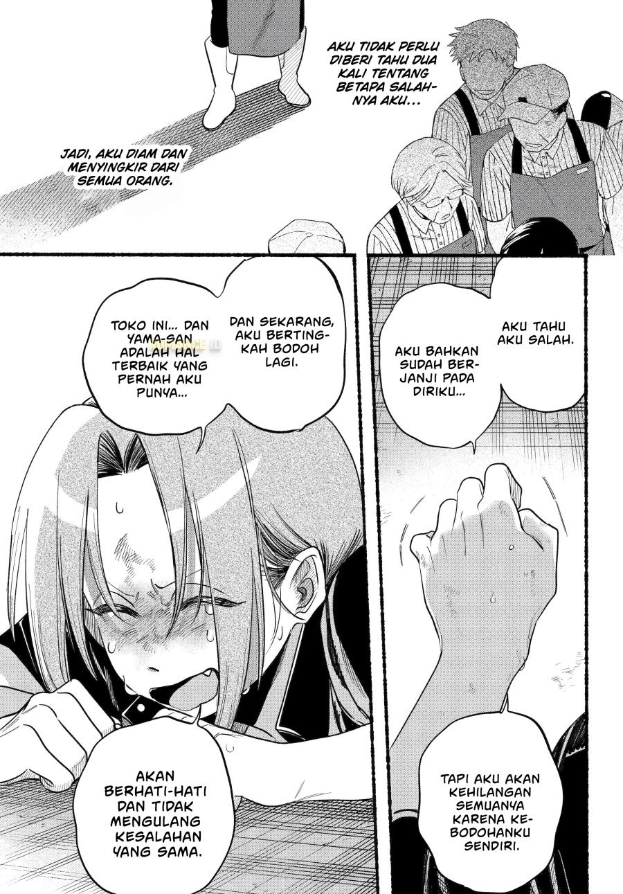 A Story About Smoking at the Back of the Supermarket (Super no Ura de Yani Suu Futari) Chapter 44 Bahasa Indonesia