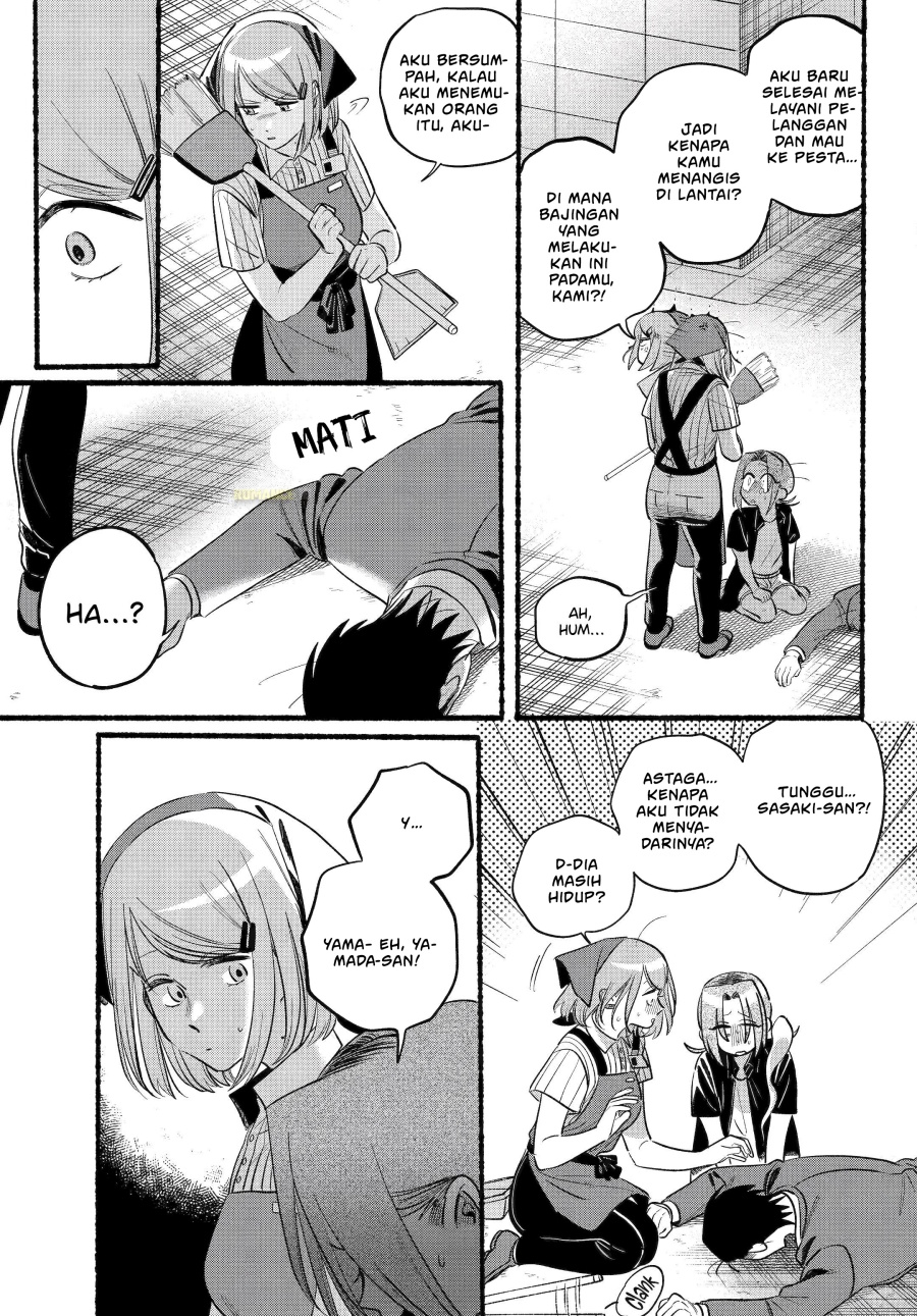 A Story About Smoking at the Back of the Supermarket (Super no Ura de Yani Suu Futari) Chapter 44 Bahasa Indonesia