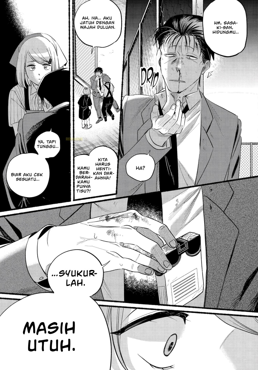 A Story About Smoking at the Back of the Supermarket (Super no Ura de Yani Suu Futari) Chapter 44 Bahasa Indonesia