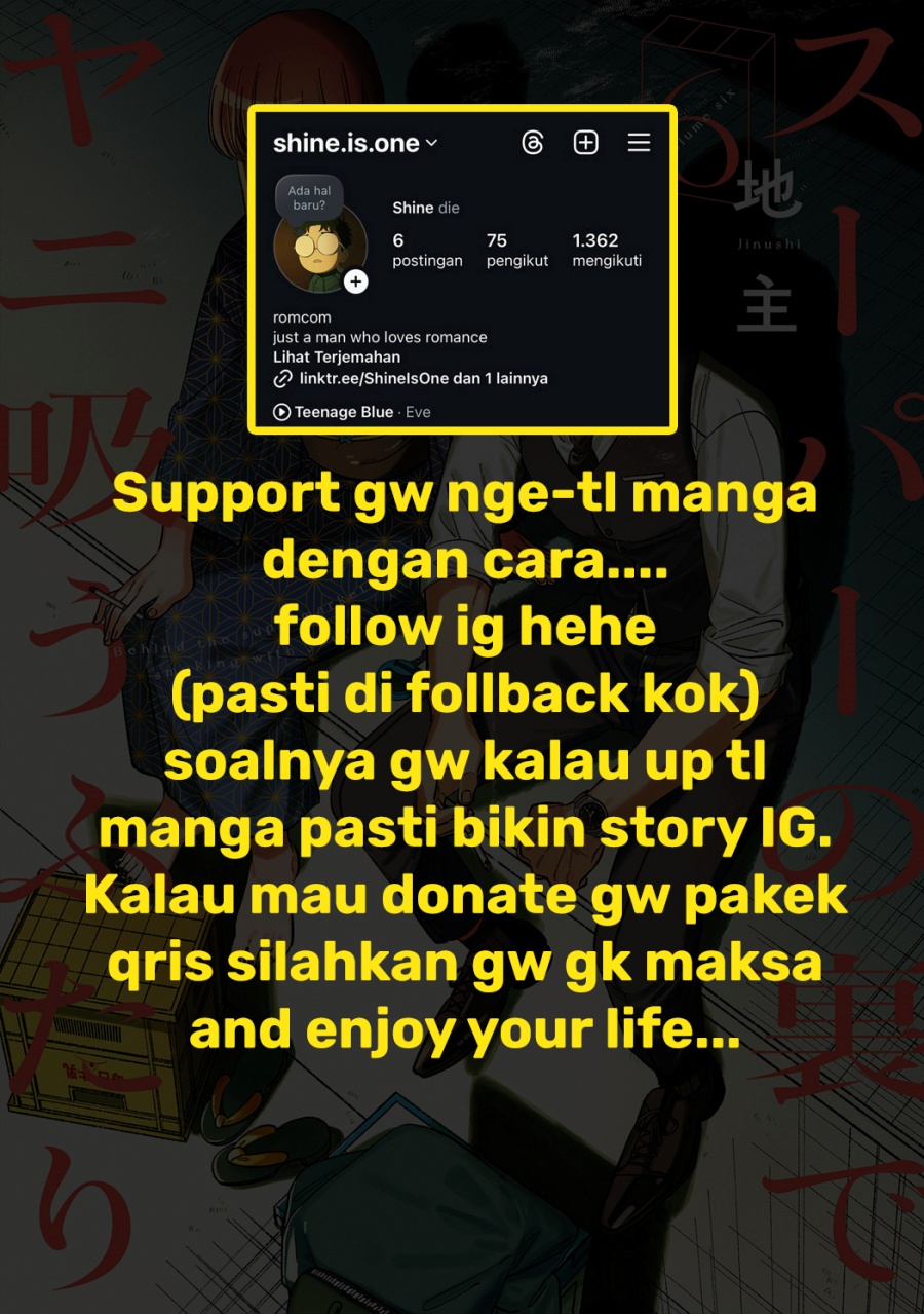 A Story About Smoking at the Back of the Supermarket (Super no Ura de Yani Suu Futari) Chapter 44 Bahasa Indonesia