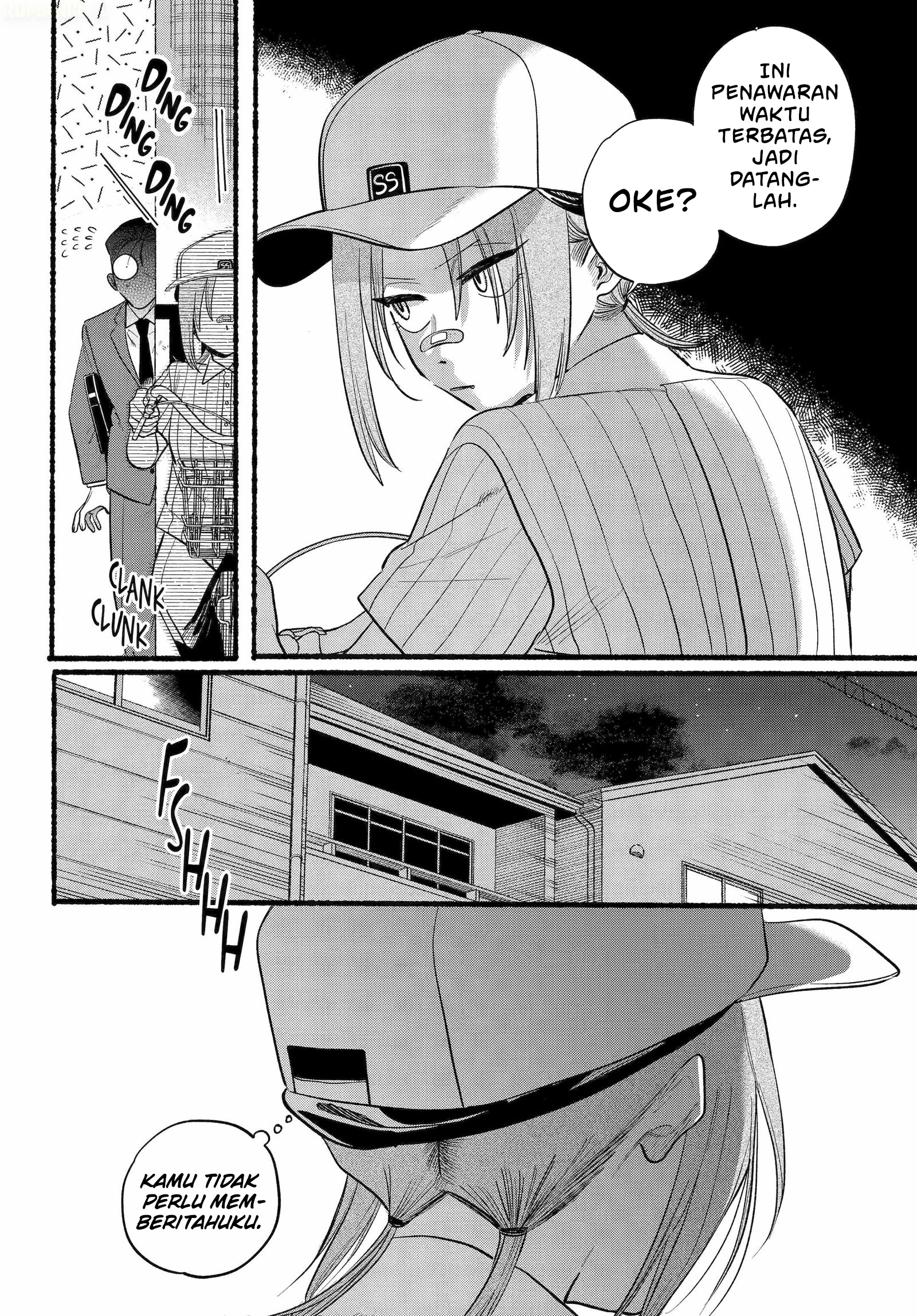 A Story About Smoking at the Back of the Supermarket (Super no Ura de Yani Suu Futari) Chapter 45 Bahasa Indonesia