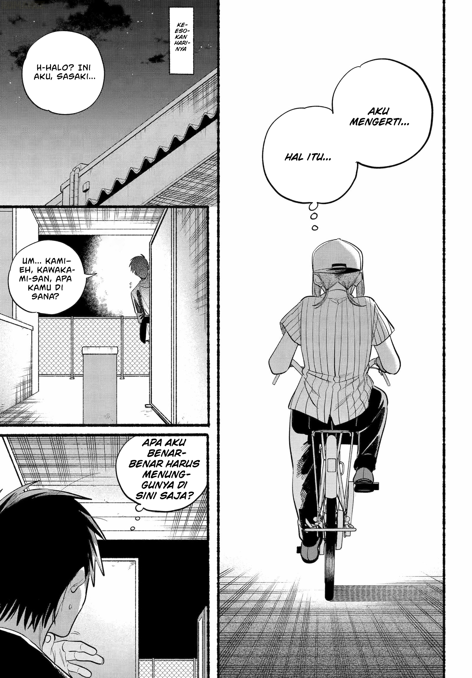 A Story About Smoking at the Back of the Supermarket (Super no Ura de Yani Suu Futari) Chapter 45 Bahasa Indonesia
