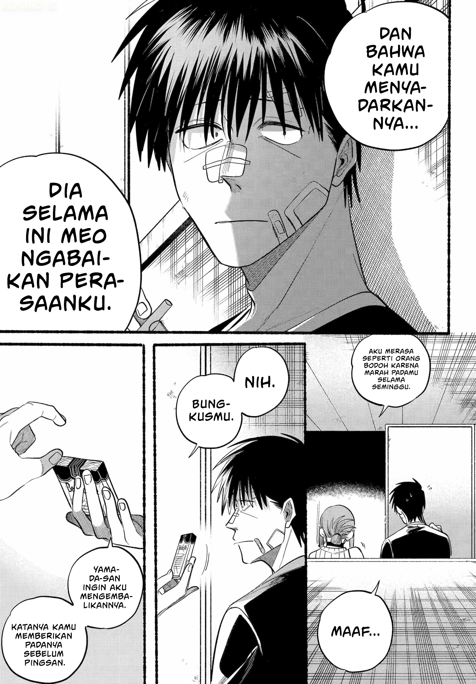 A Story About Smoking at the Back of the Supermarket (Super no Ura de Yani Suu Futari) Chapter 45 Bahasa Indonesia