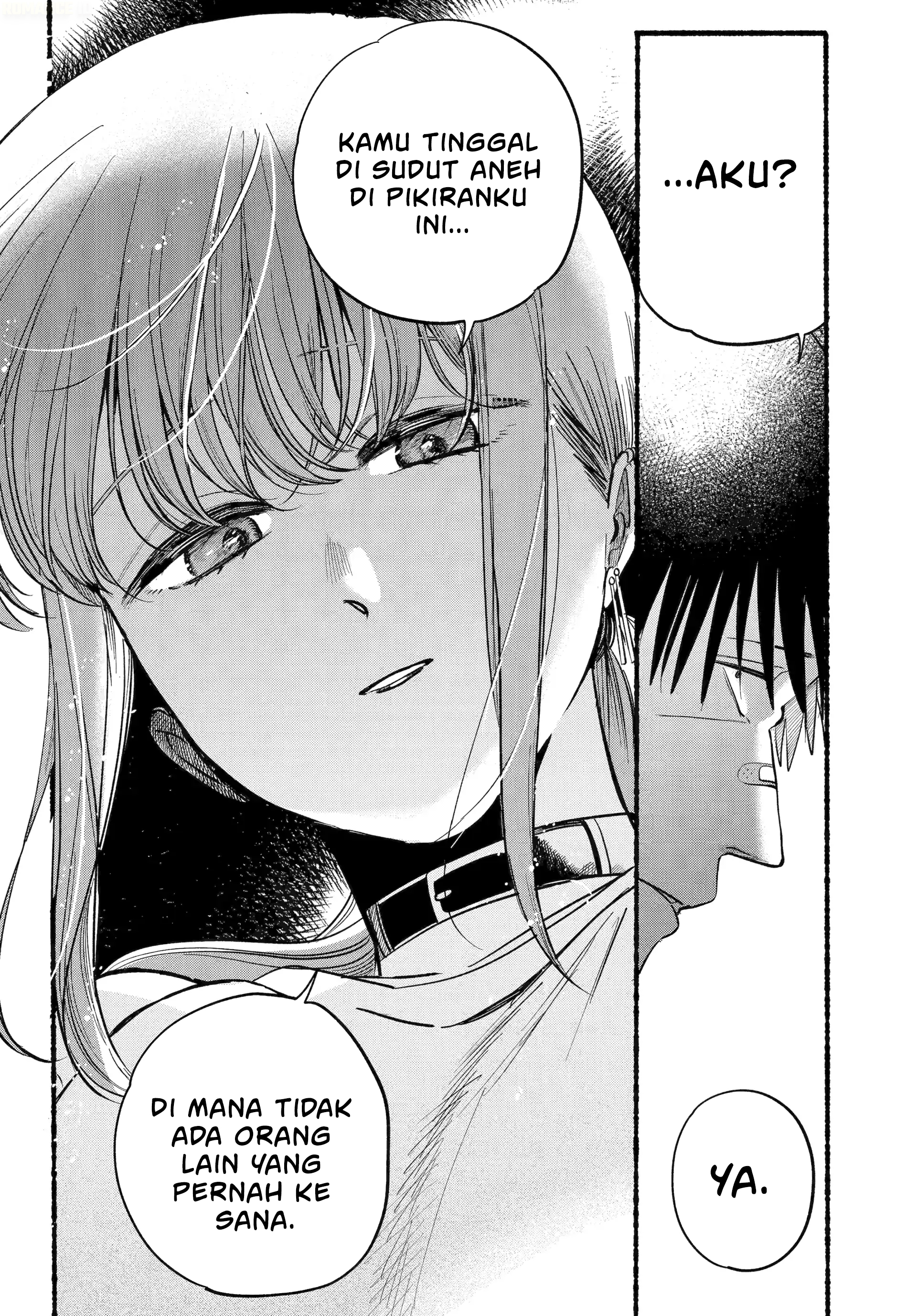 A Story About Smoking at the Back of the Supermarket (Super no Ura de Yani Suu Futari) Chapter 46 Bahasa Indonesia