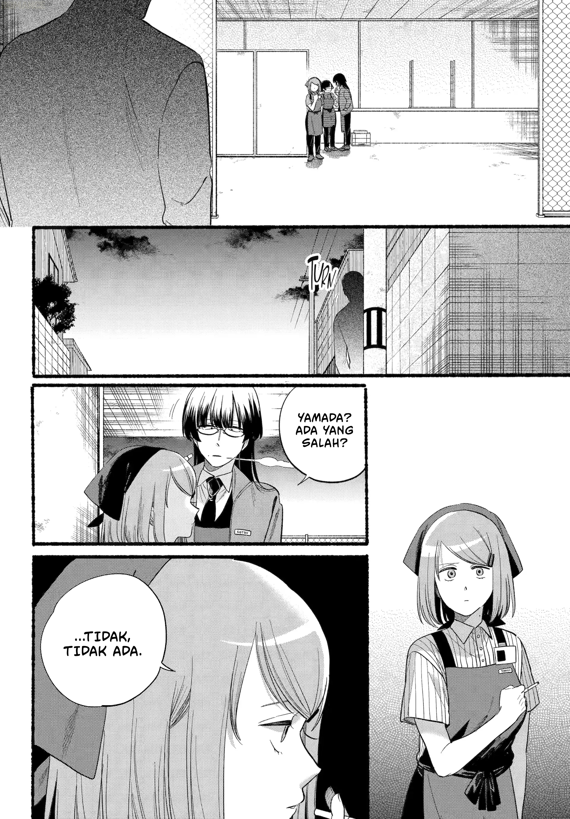 A Story About Smoking at the Back of the Supermarket (Super no Ura de Yani Suu Futari) Chapter 47 Bahasa Indonesia