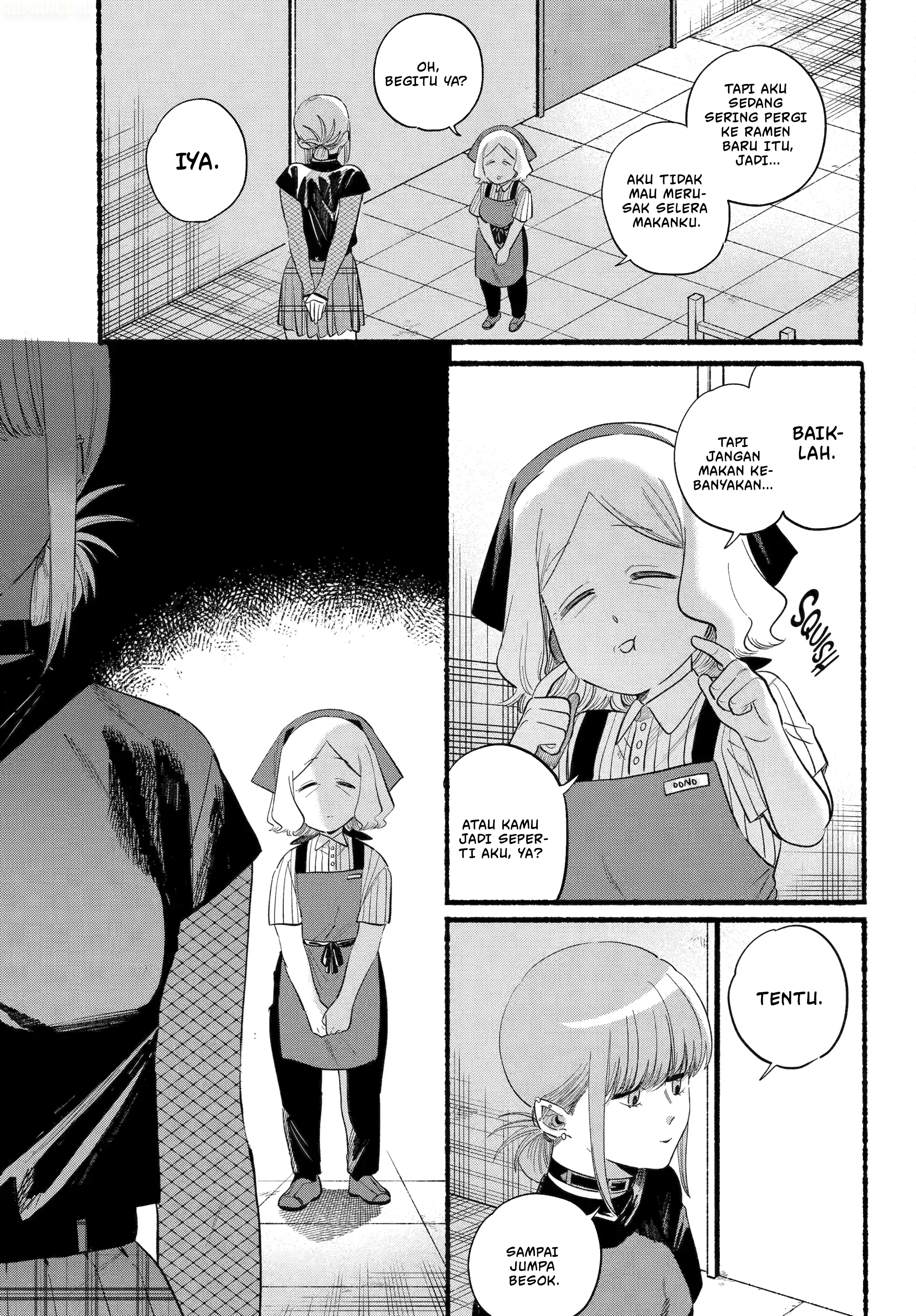 A Story About Smoking at the Back of the Supermarket (Super no Ura de Yani Suu Futari) Chapter 47 Bahasa Indonesia