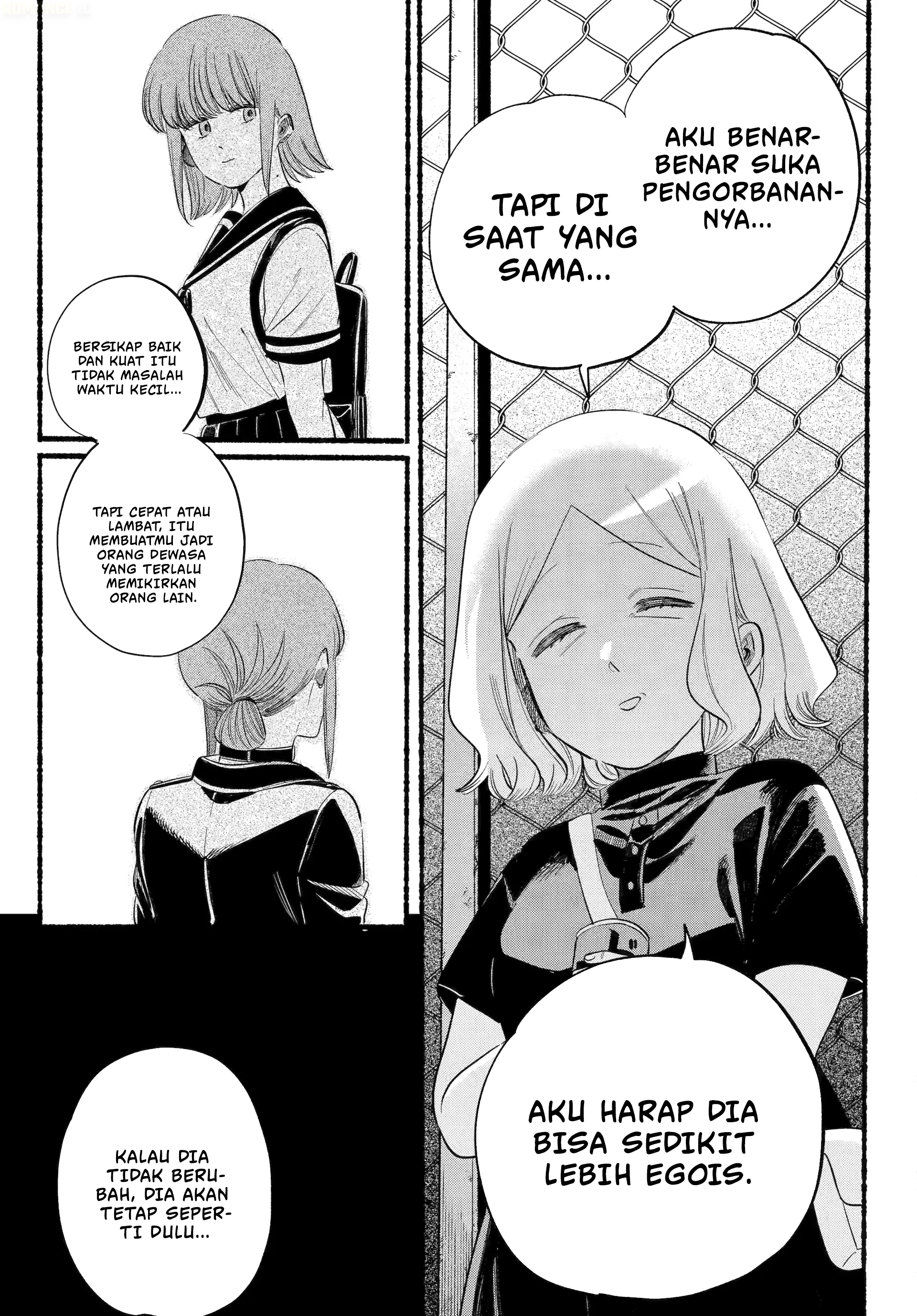 A Story About Smoking at the Back of the Supermarket (Super no Ura de Yani Suu Futari) Chapter 47 Bahasa Indonesia