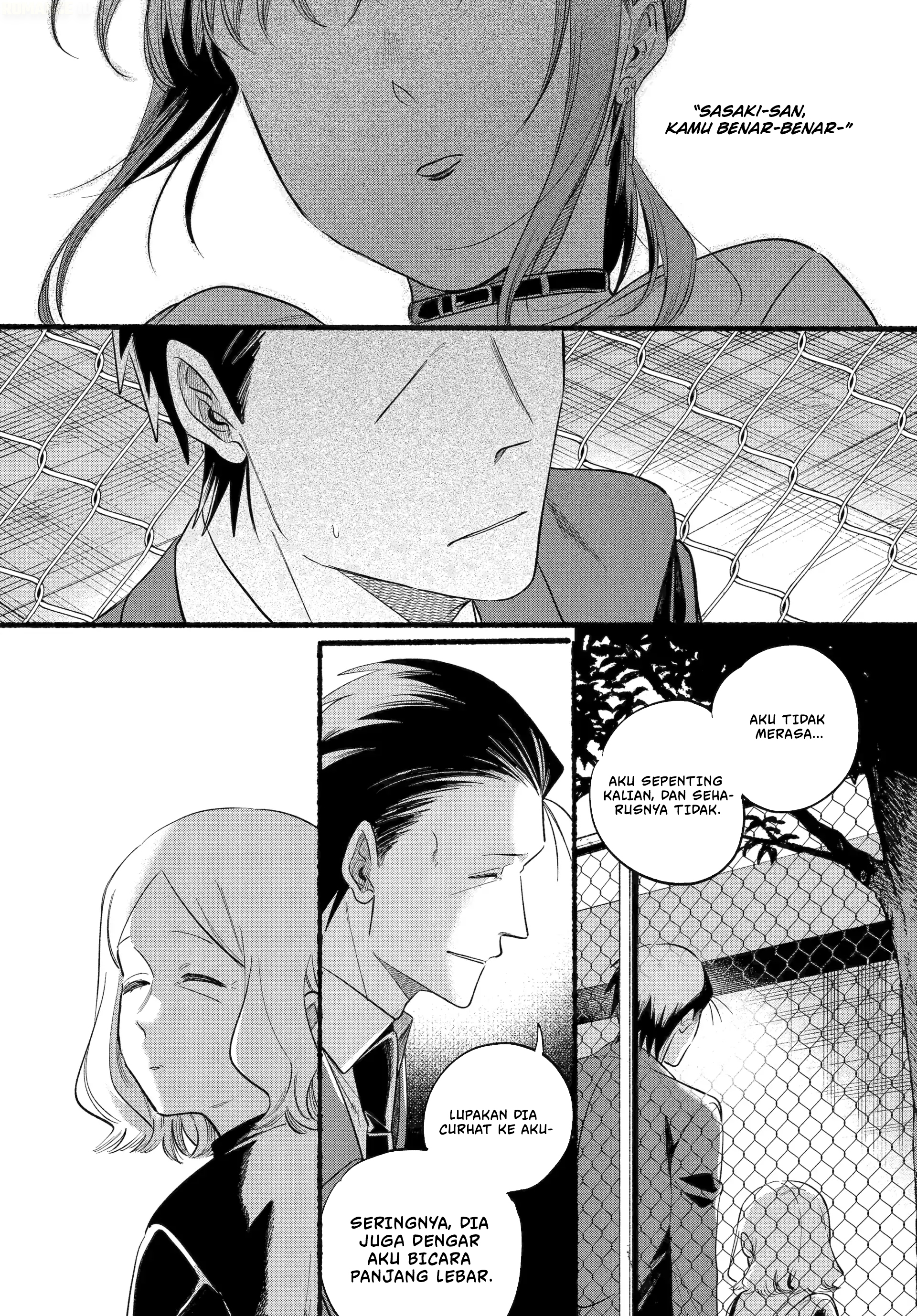 A Story About Smoking at the Back of the Supermarket (Super no Ura de Yani Suu Futari) Chapter 47 Bahasa Indonesia