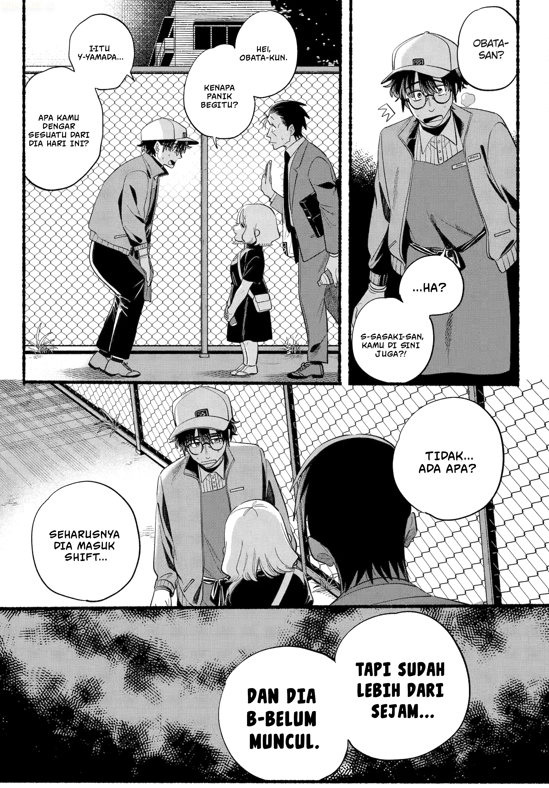 A Story About Smoking at the Back of the Supermarket (Super no Ura de Yani Suu Futari) Chapter 47 Bahasa Indonesia