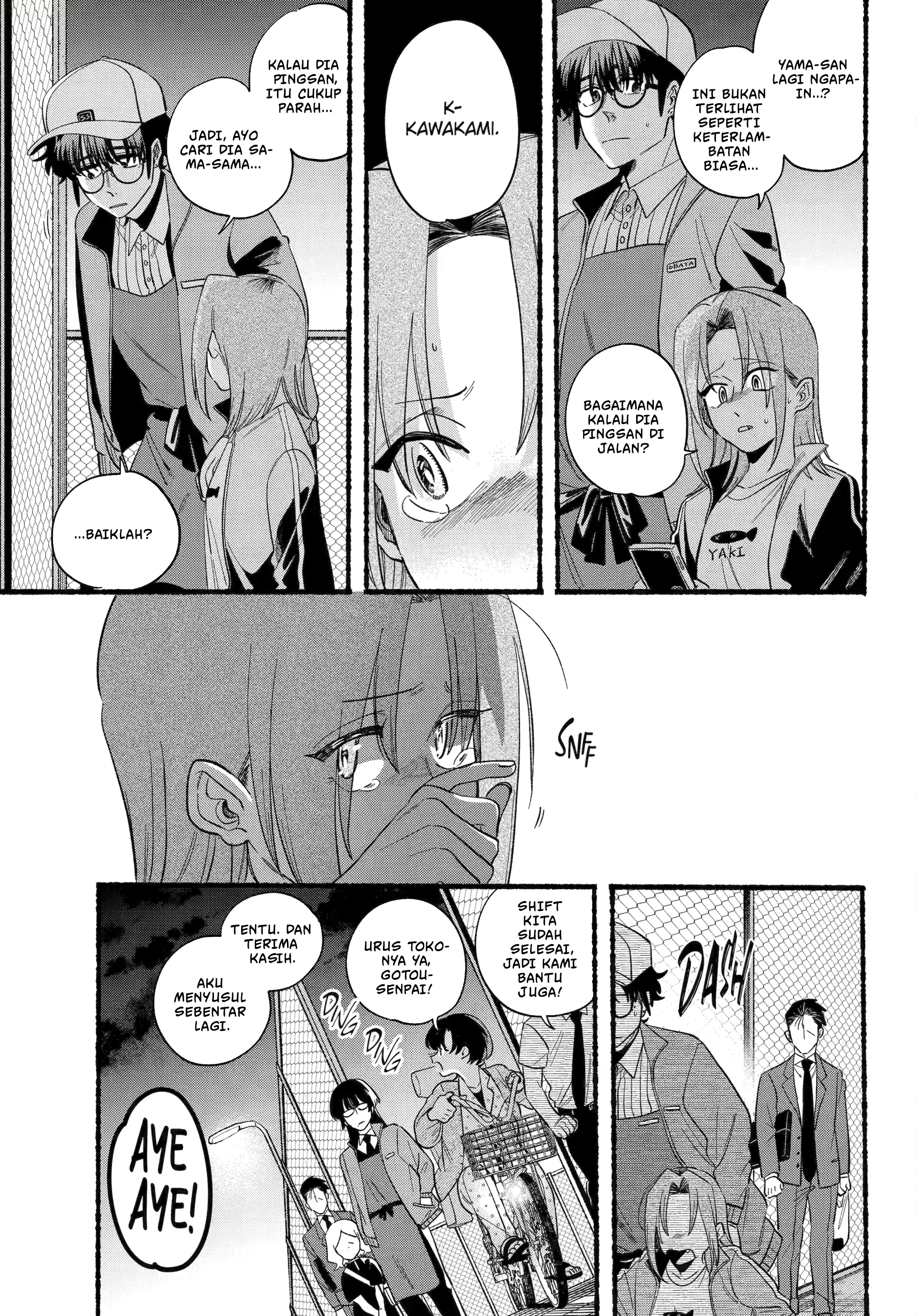 A Story About Smoking at the Back of the Supermarket (Super no Ura de Yani Suu Futari) Chapter 48 Bahasa Indonesia