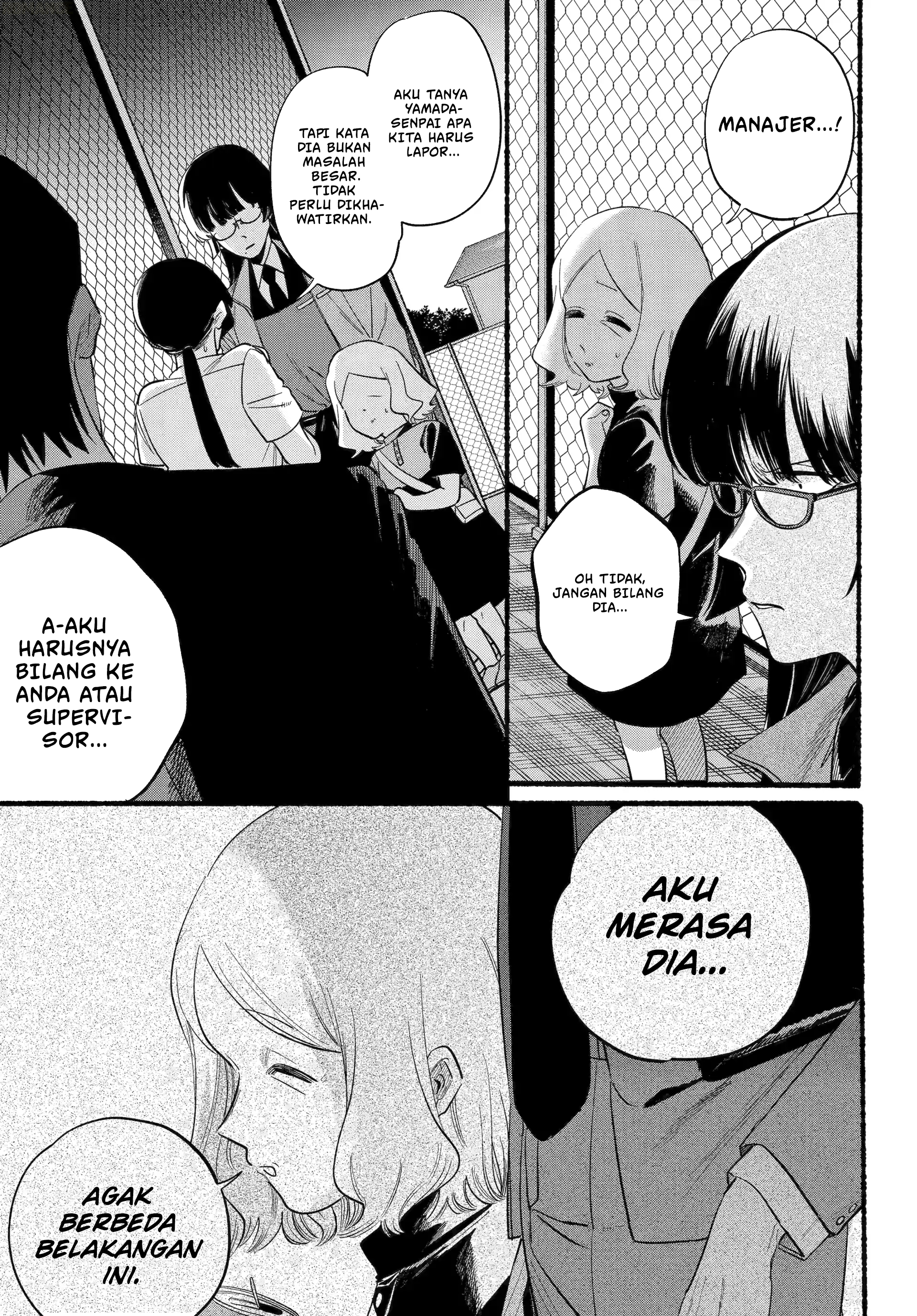 A Story About Smoking at the Back of the Supermarket (Super no Ura de Yani Suu Futari) Chapter 48 Bahasa Indonesia