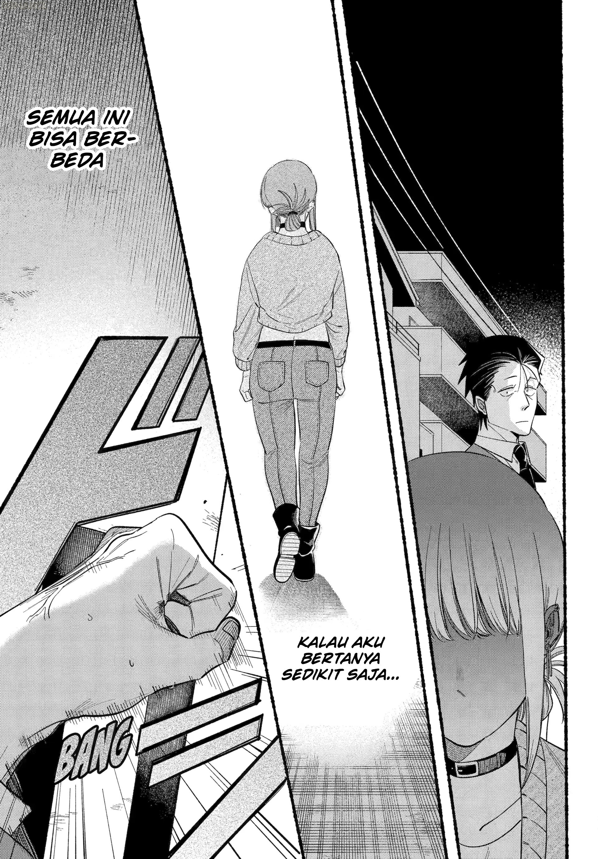 A Story About Smoking at the Back of the Supermarket (Super no Ura de Yani Suu Futari) Chapter 48 Bahasa Indonesia