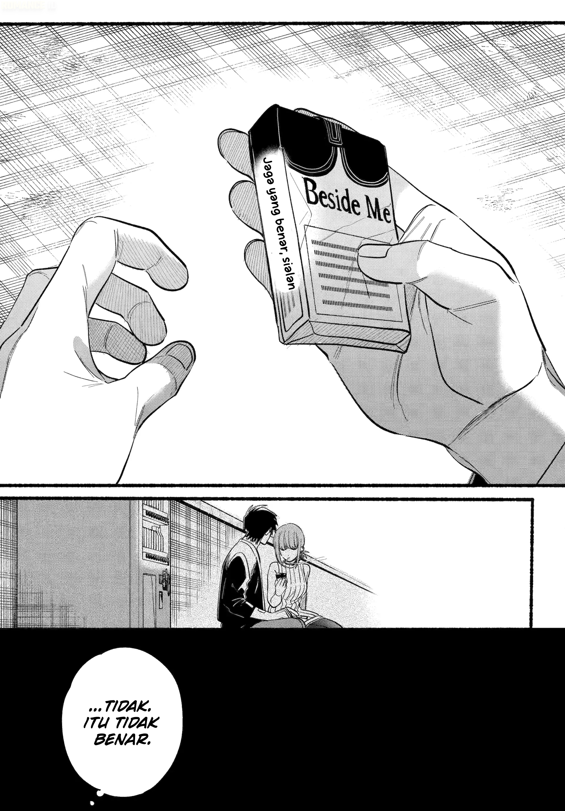 A Story About Smoking at the Back of the Supermarket (Super no Ura de Yani Suu Futari) Chapter 48 Bahasa Indonesia