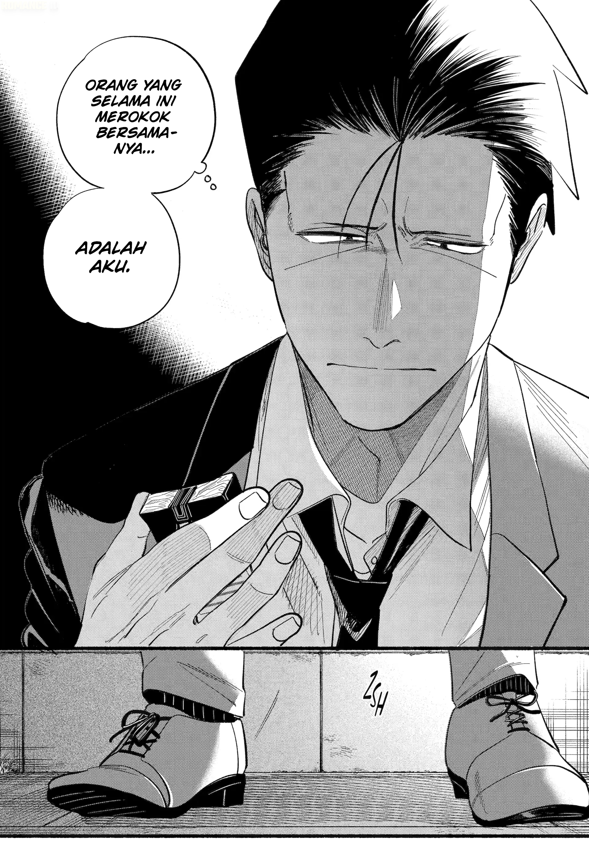 A Story About Smoking at the Back of the Supermarket (Super no Ura de Yani Suu Futari) Chapter 48 Bahasa Indonesia