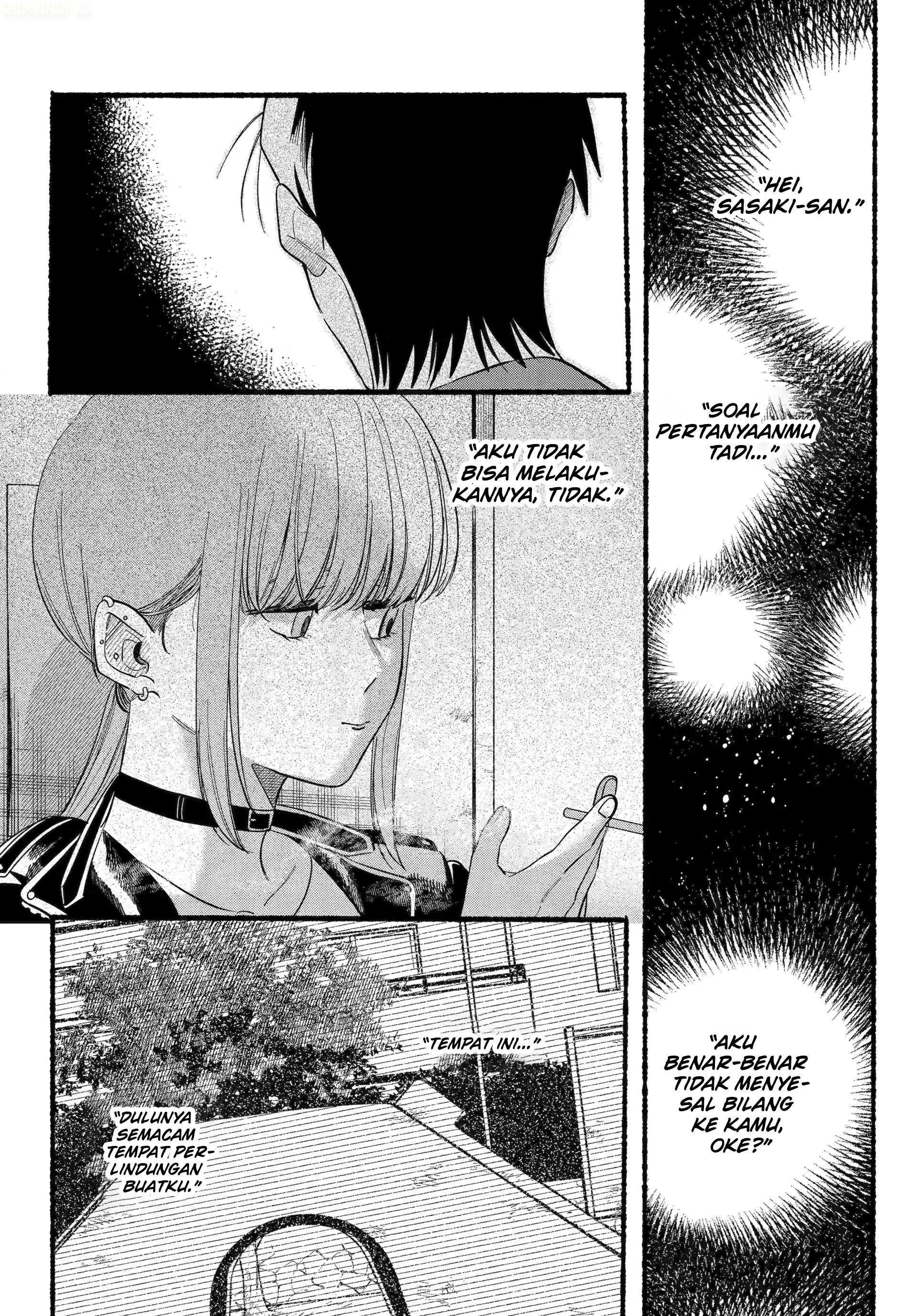 A Story About Smoking at the Back of the Supermarket (Super no Ura de Yani Suu Futari) Chapter 48 Bahasa Indonesia