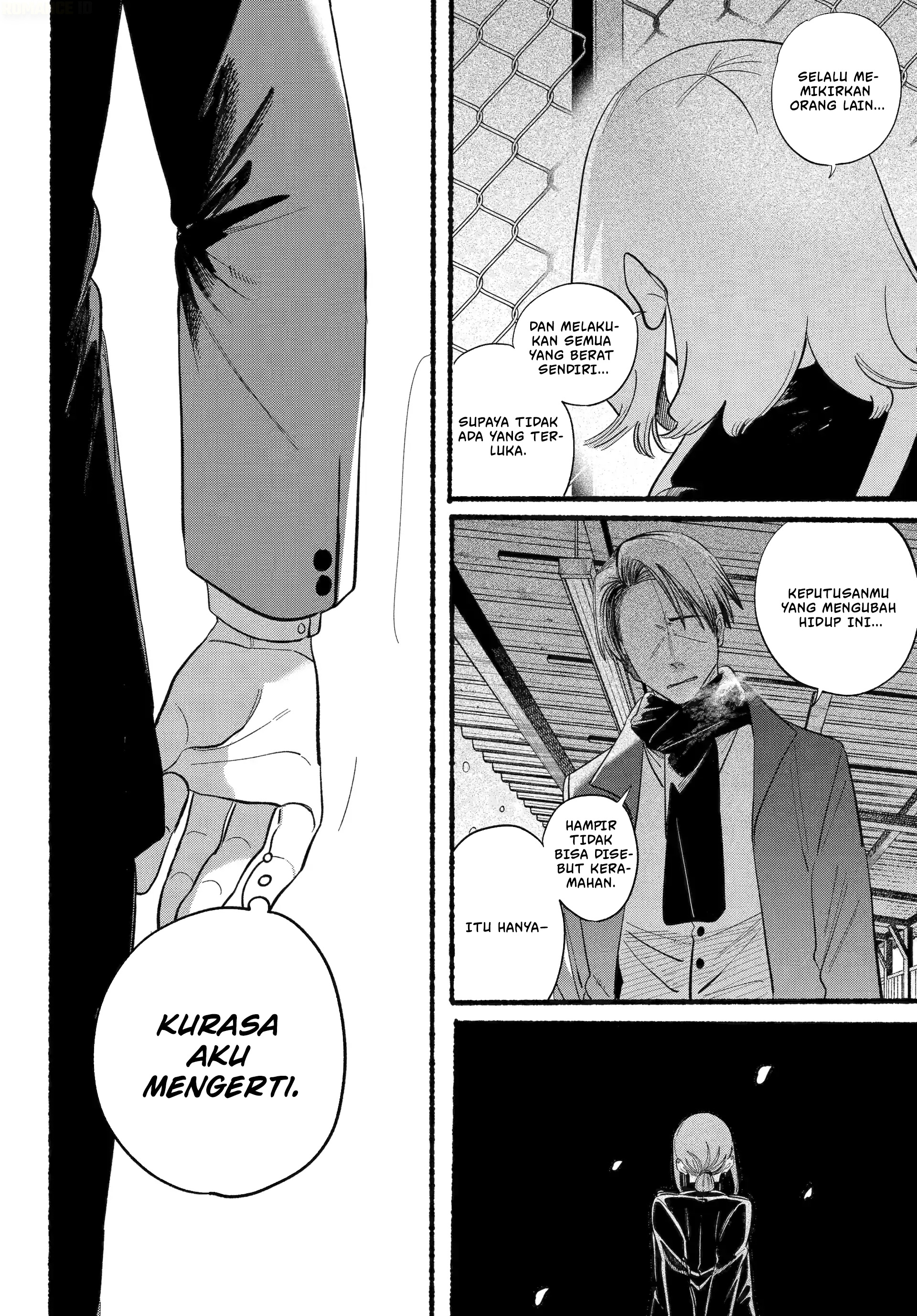 A Story About Smoking at the Back of the Supermarket (Super no Ura de Yani Suu Futari) Chapter 48 Bahasa Indonesia
