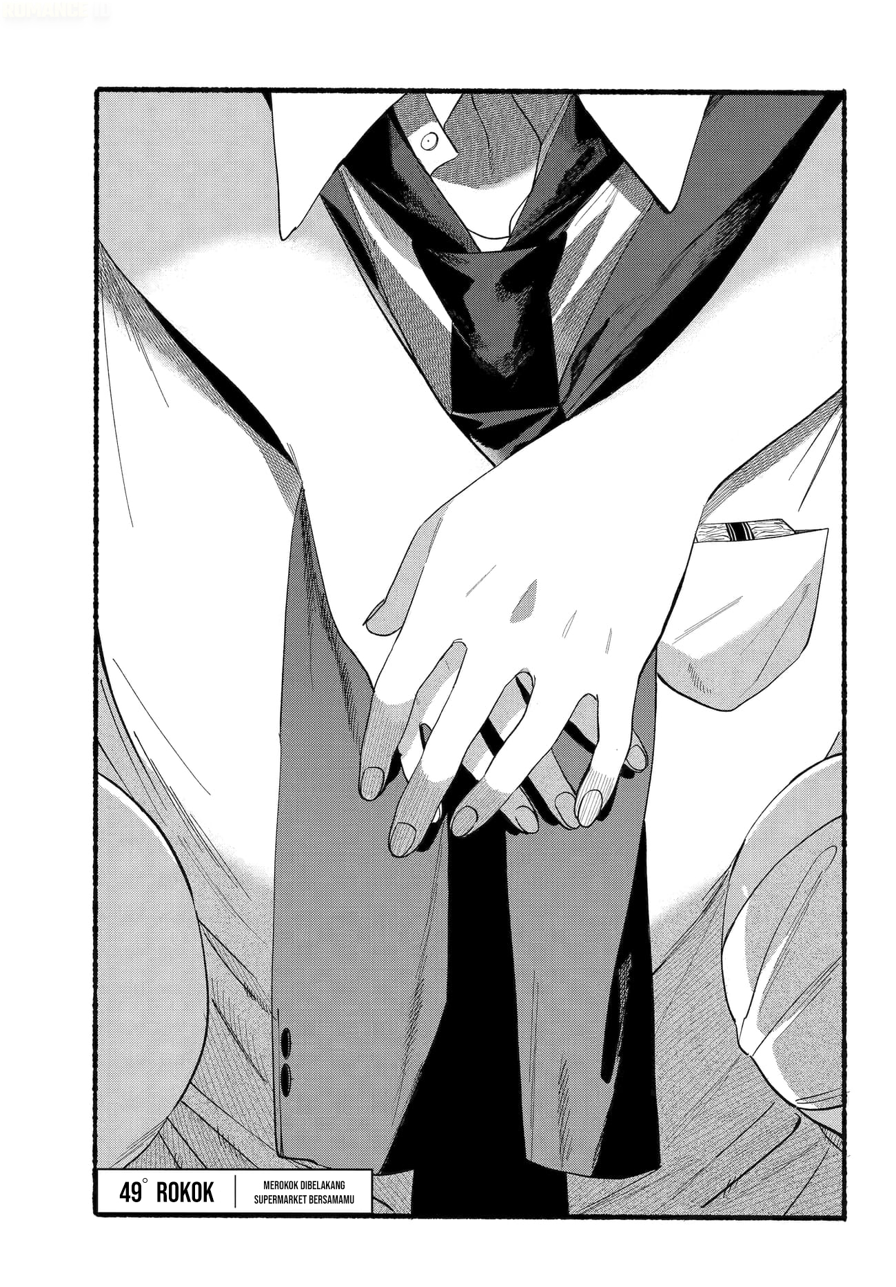 A Story About Smoking at the Back of the Supermarket (Super no Ura de Yani Suu Futari) Chapter 49 Bahasa Indonesia