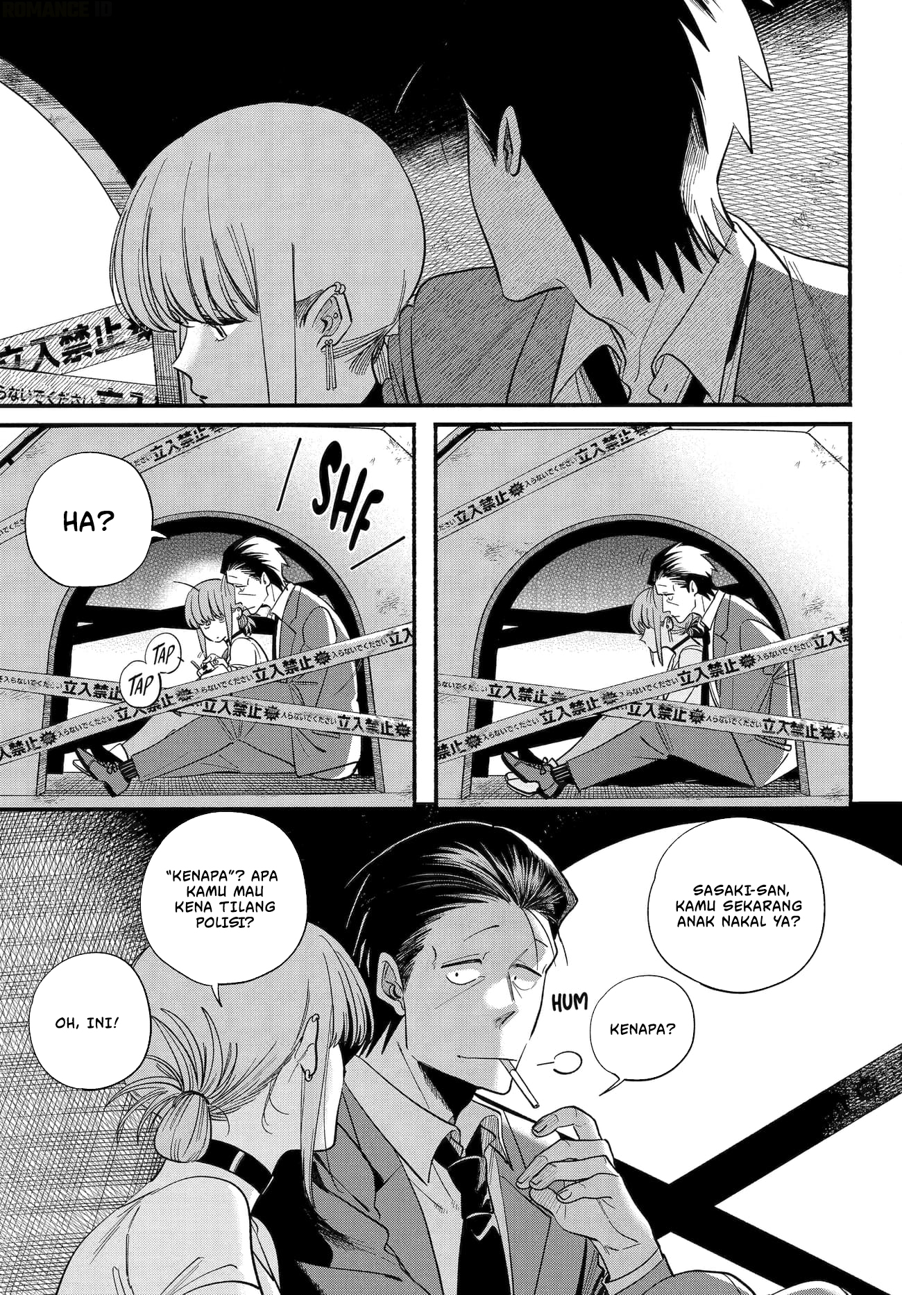 A Story About Smoking at the Back of the Supermarket (Super no Ura de Yani Suu Futari) Chapter 49 Bahasa Indonesia