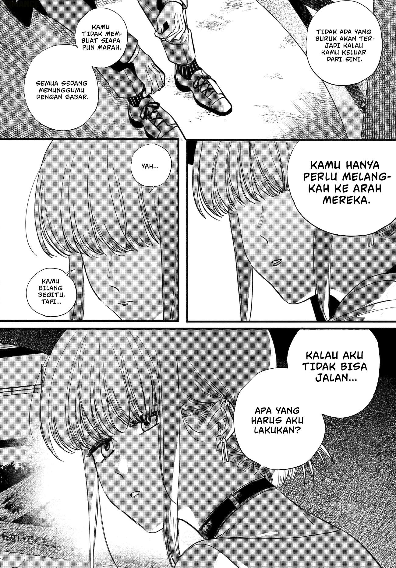 A Story About Smoking at the Back of the Supermarket (Super no Ura de Yani Suu Futari) Chapter 49 Bahasa Indonesia