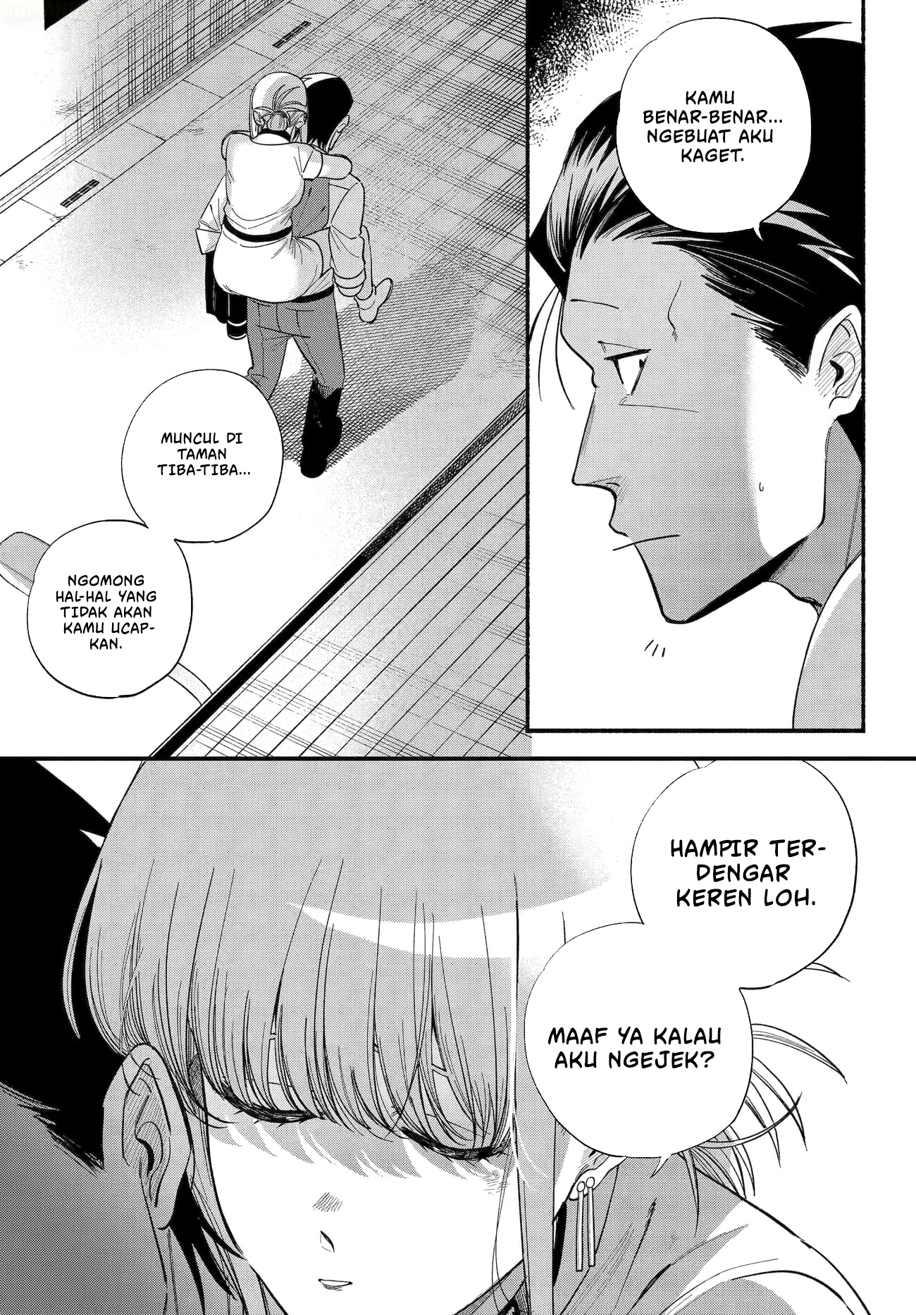 A Story About Smoking at the Back of the Supermarket (Super no Ura de Yani Suu Futari) Chapter 49 Bahasa Indonesia