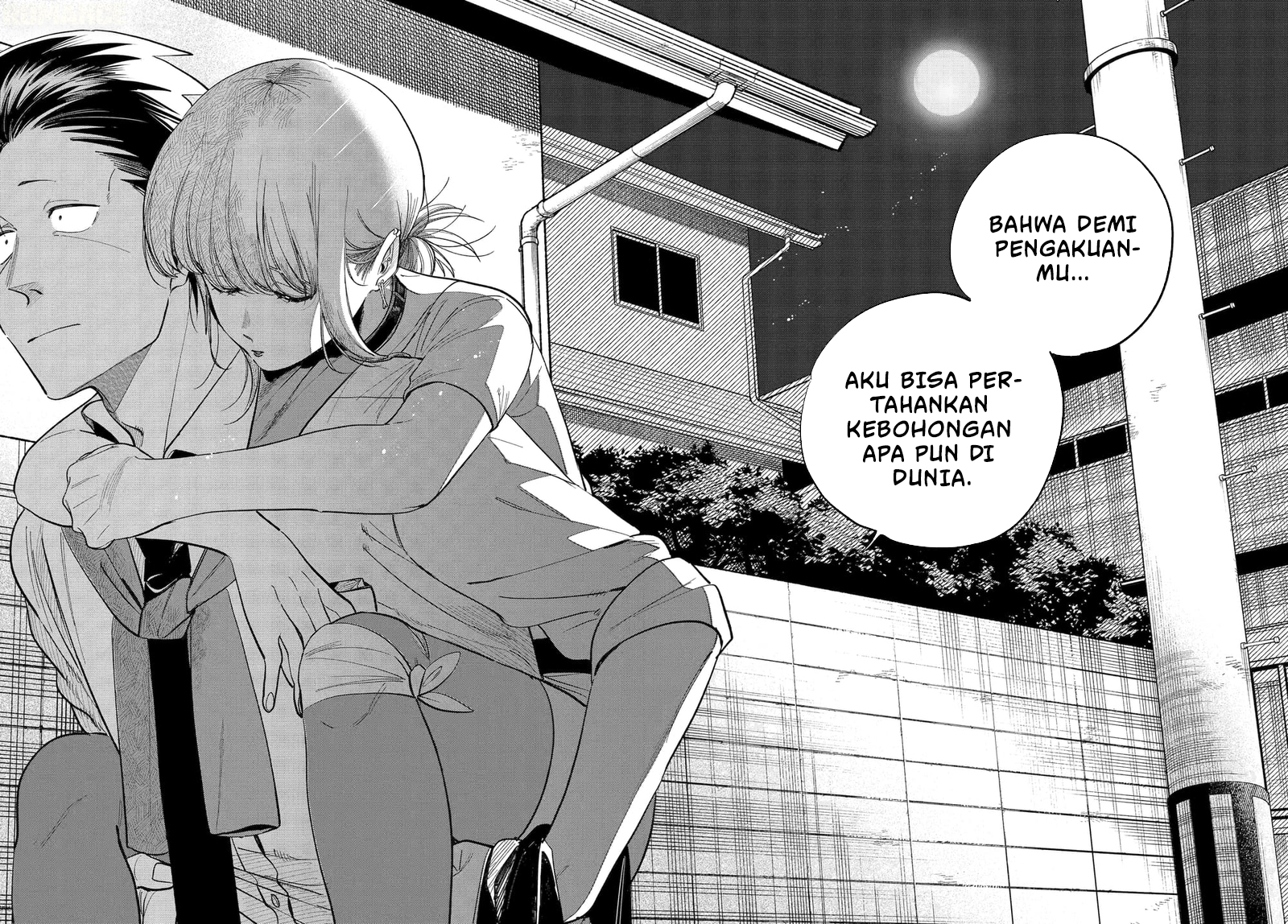 A Story About Smoking at the Back of the Supermarket (Super no Ura de Yani Suu Futari) Chapter 49 Bahasa Indonesia