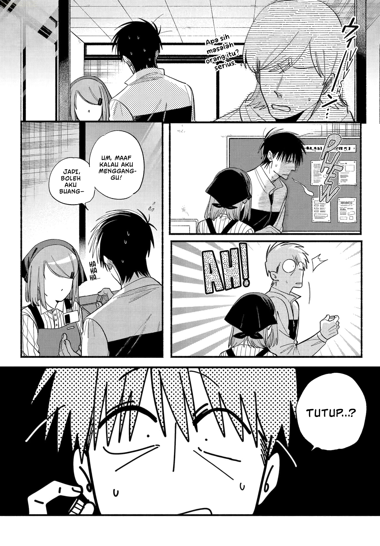 A Story About Smoking at the Back of the Supermarket (Super no Ura de Yani Suu Futari) Chapter 50 Bahasa Indonesia