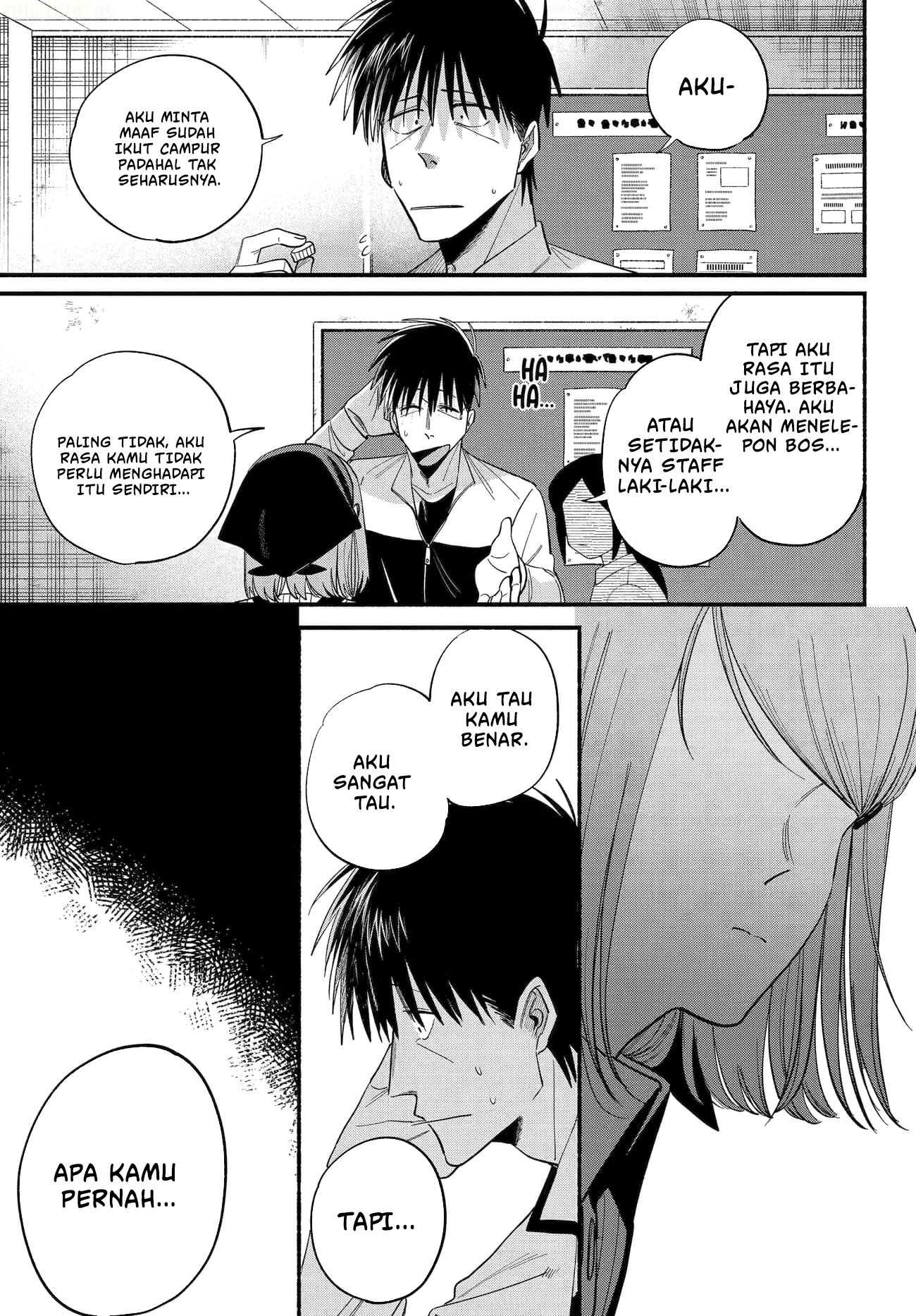 A Story About Smoking at the Back of the Supermarket (Super no Ura de Yani Suu Futari) Chapter 50 Bahasa Indonesia
