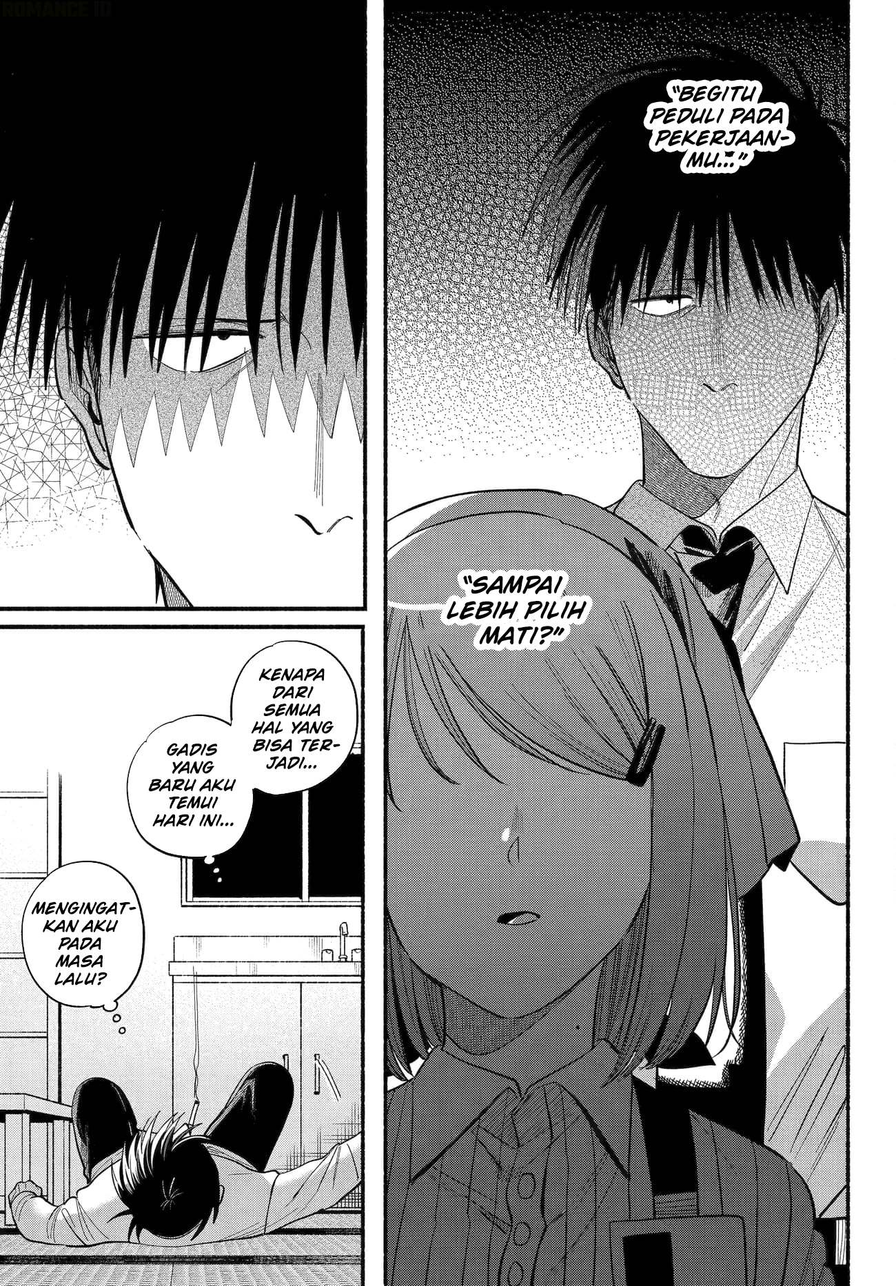A Story About Smoking at the Back of the Supermarket (Super no Ura de Yani Suu Futari) Chapter 50 Bahasa Indonesia
