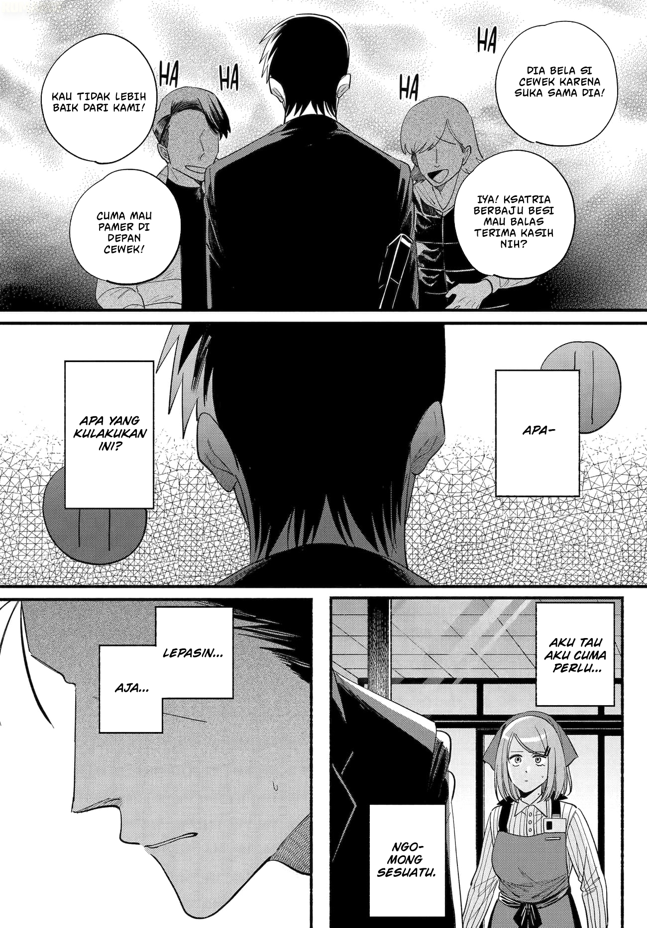 A Story About Smoking at the Back of the Supermarket (Super no Ura de Yani Suu Futari) Chapter 50 Bahasa Indonesia