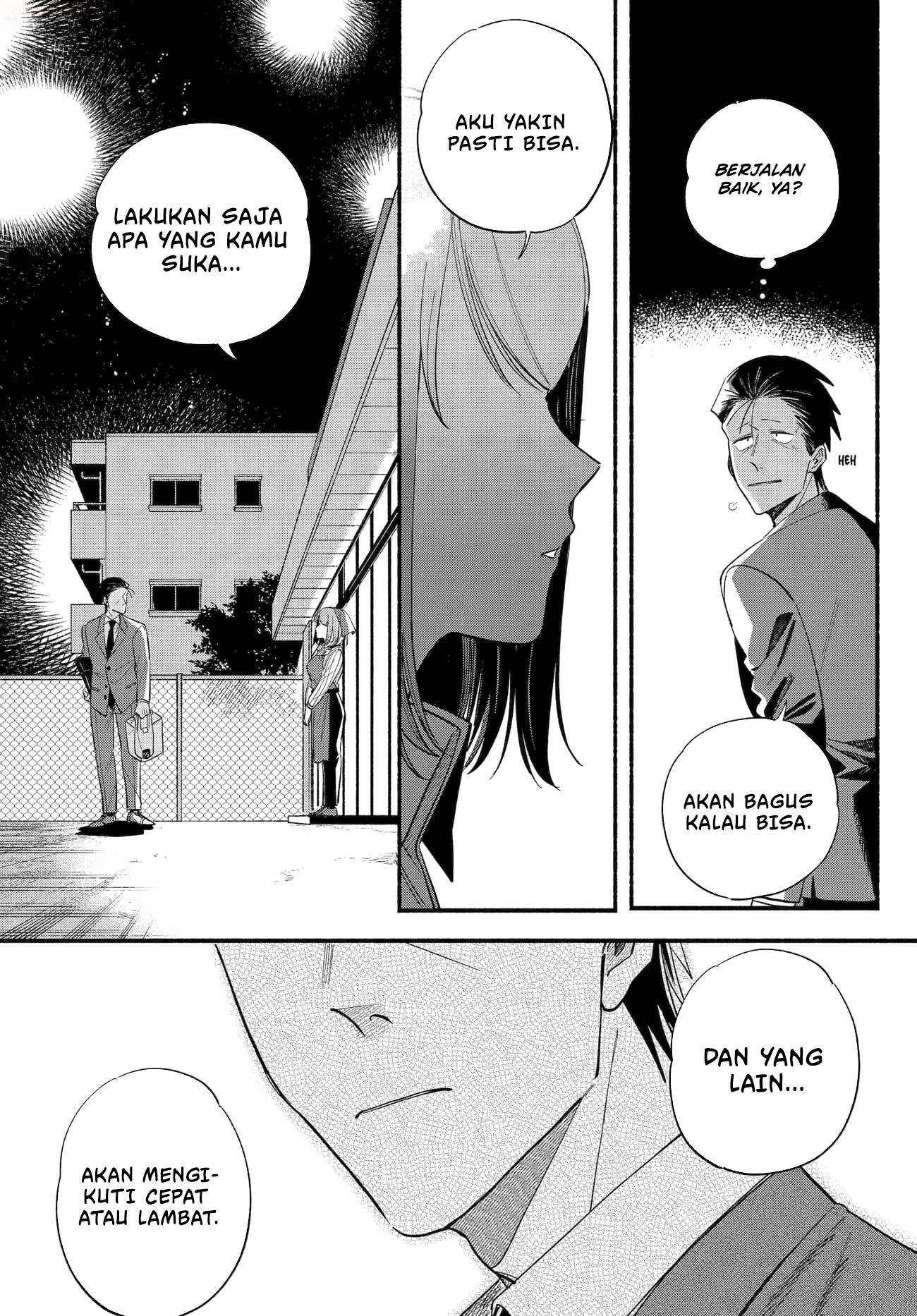 A Story About Smoking at the Back of the Supermarket (Super no Ura de Yani Suu Futari) Chapter 50 Bahasa Indonesia