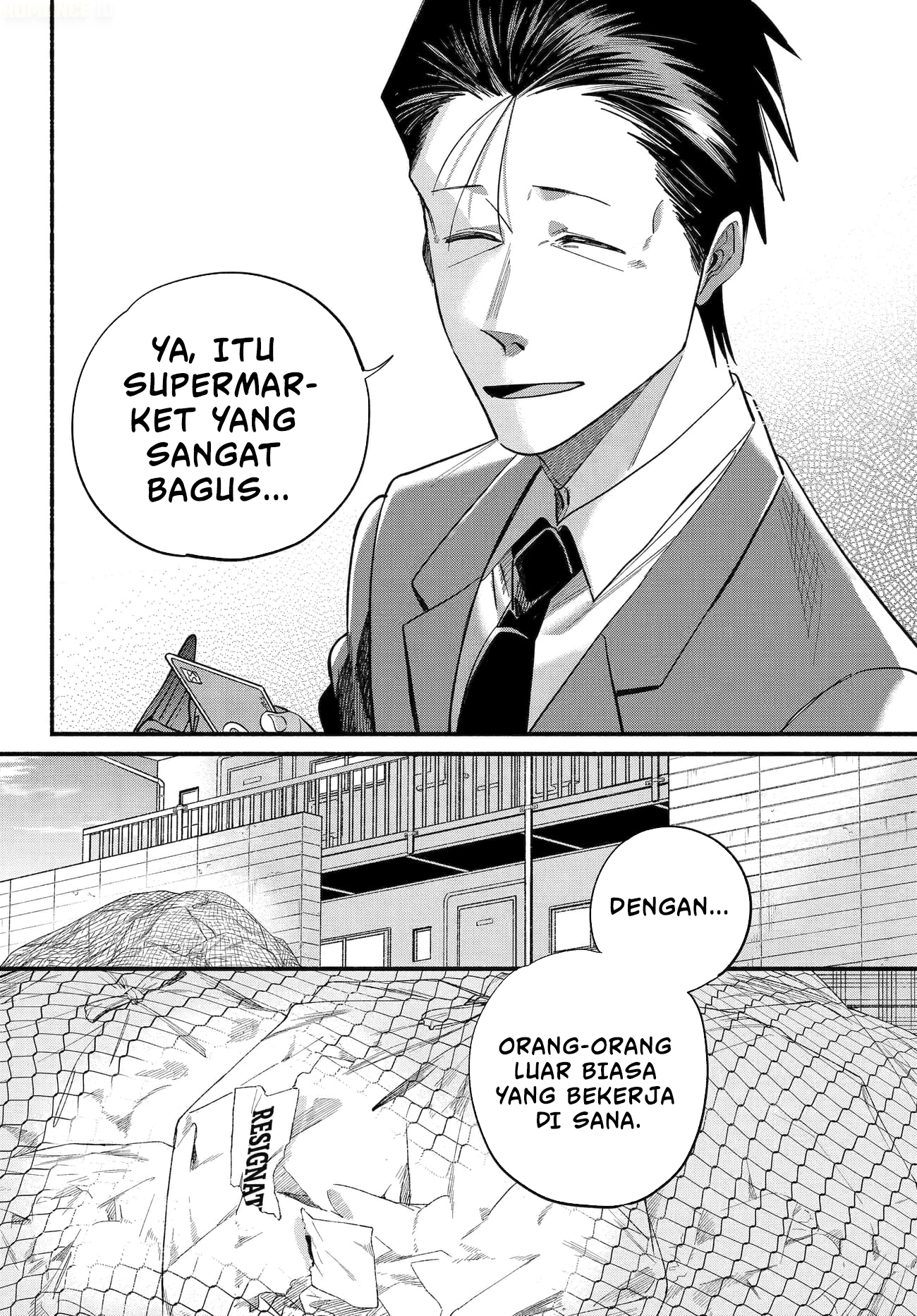 A Story About Smoking at the Back of the Supermarket (Super no Ura de Yani Suu Futari) Chapter 50 Bahasa Indonesia