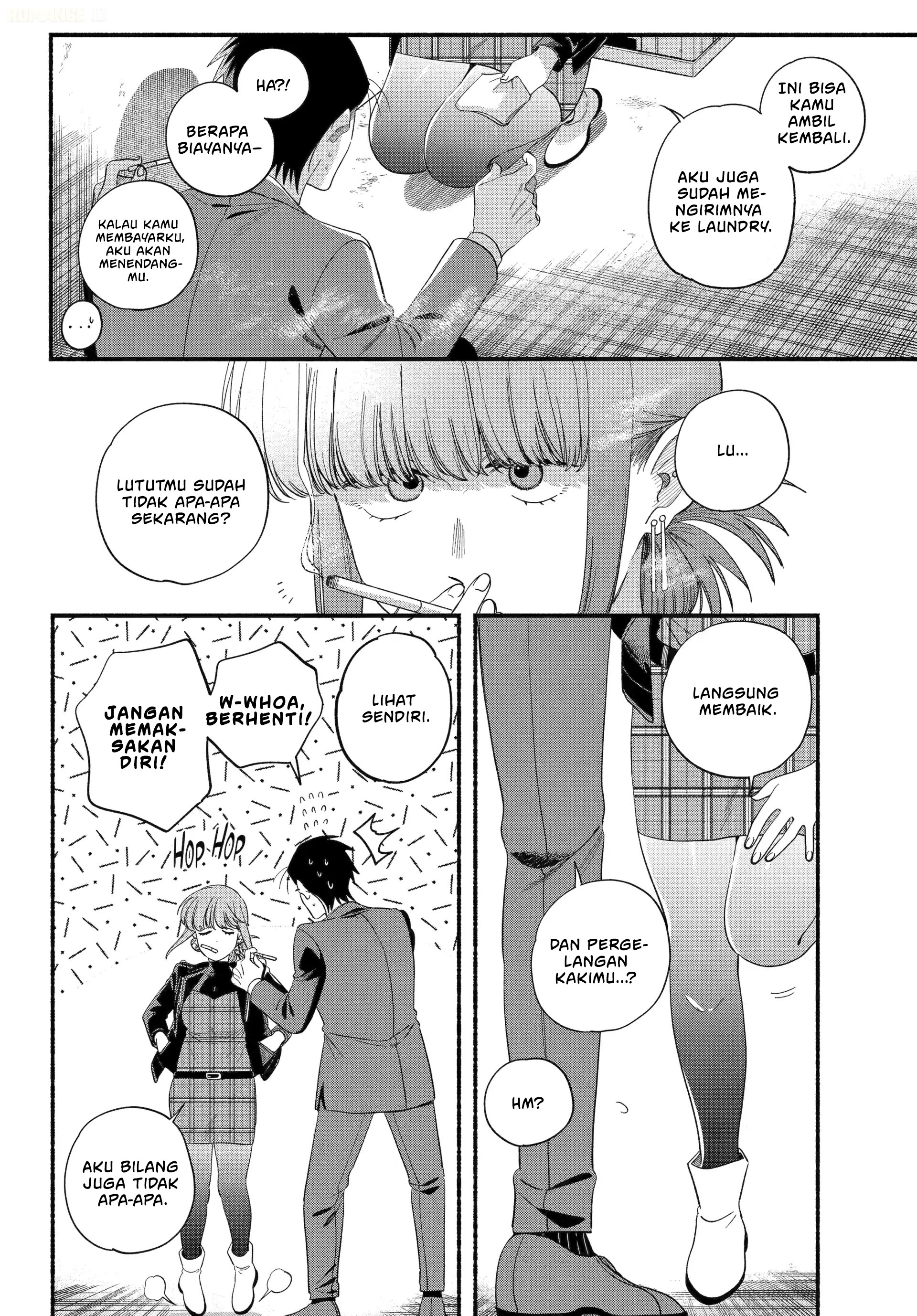 A Story About Smoking at the Back of the Supermarket (Super no Ura de Yani Suu Futari) Chapter 53 Bahasa Indonesia