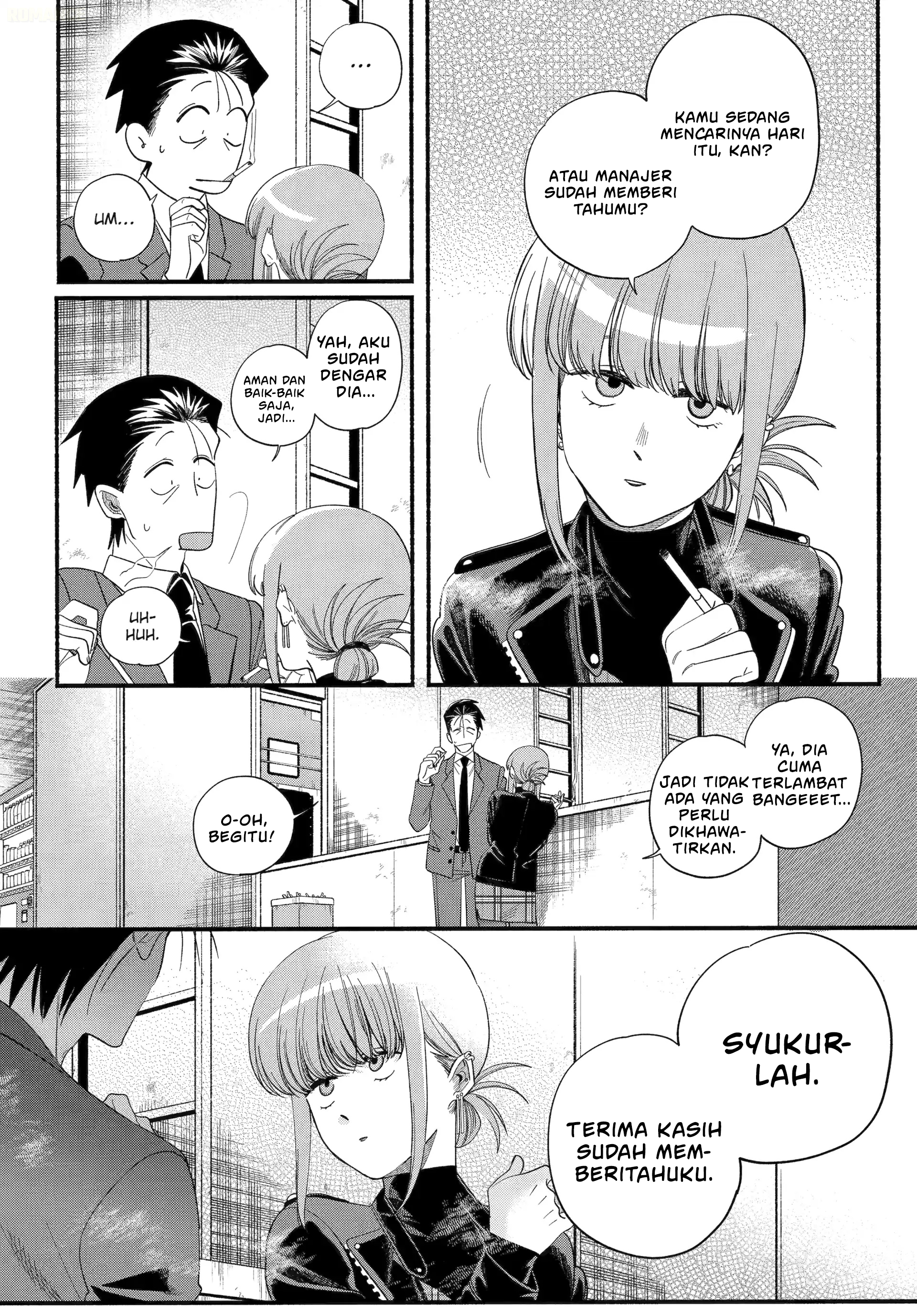 A Story About Smoking at the Back of the Supermarket (Super no Ura de Yani Suu Futari) Chapter 53 Bahasa Indonesia